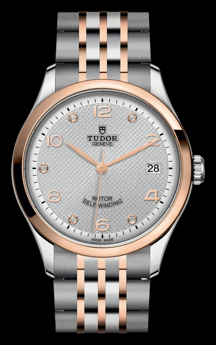 Tudor 1926 – 36 mm, Silver Diamond-Set Dial, Steel and Rose Gold Bracelet