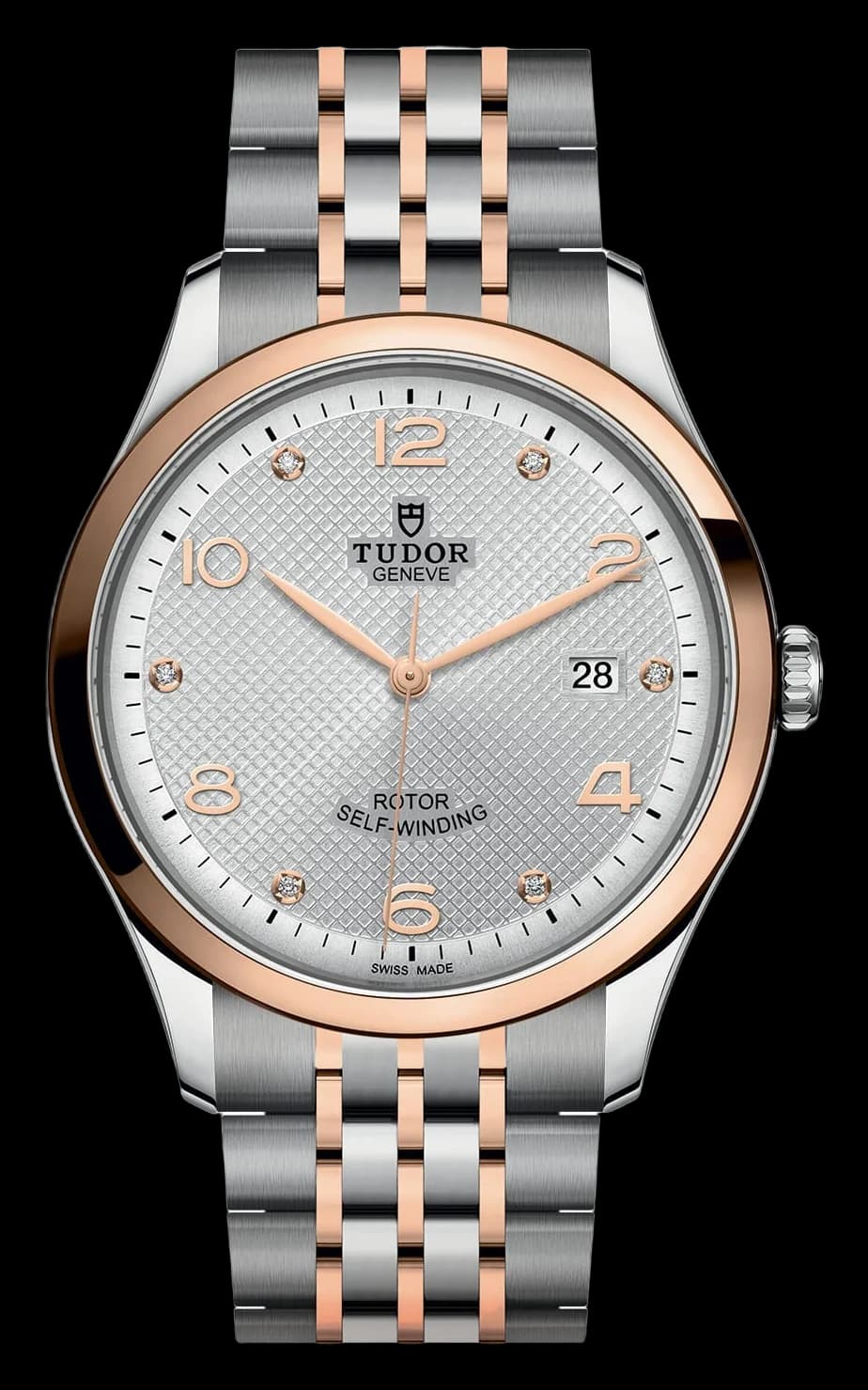 Tudor 1926 – 41 mm, Silver Diamond-Set Dial, Steel and Rose Gold Bracelet