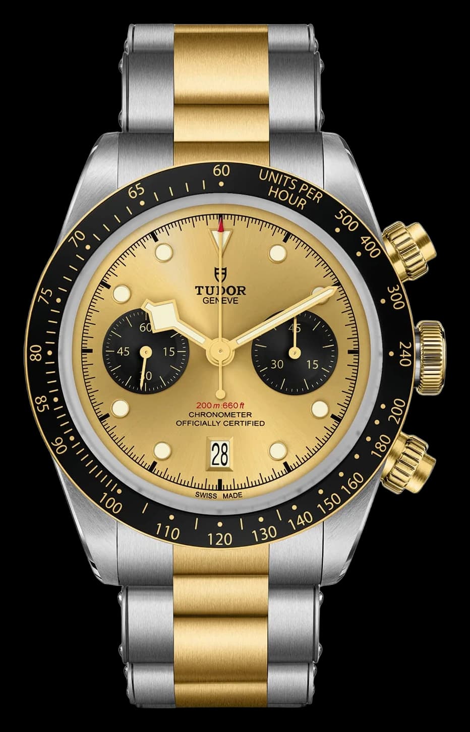 Tudor Black Bay Chrono S&G – 41 mm, Champagne Dial, Steel and Yellow Gold Bracelet