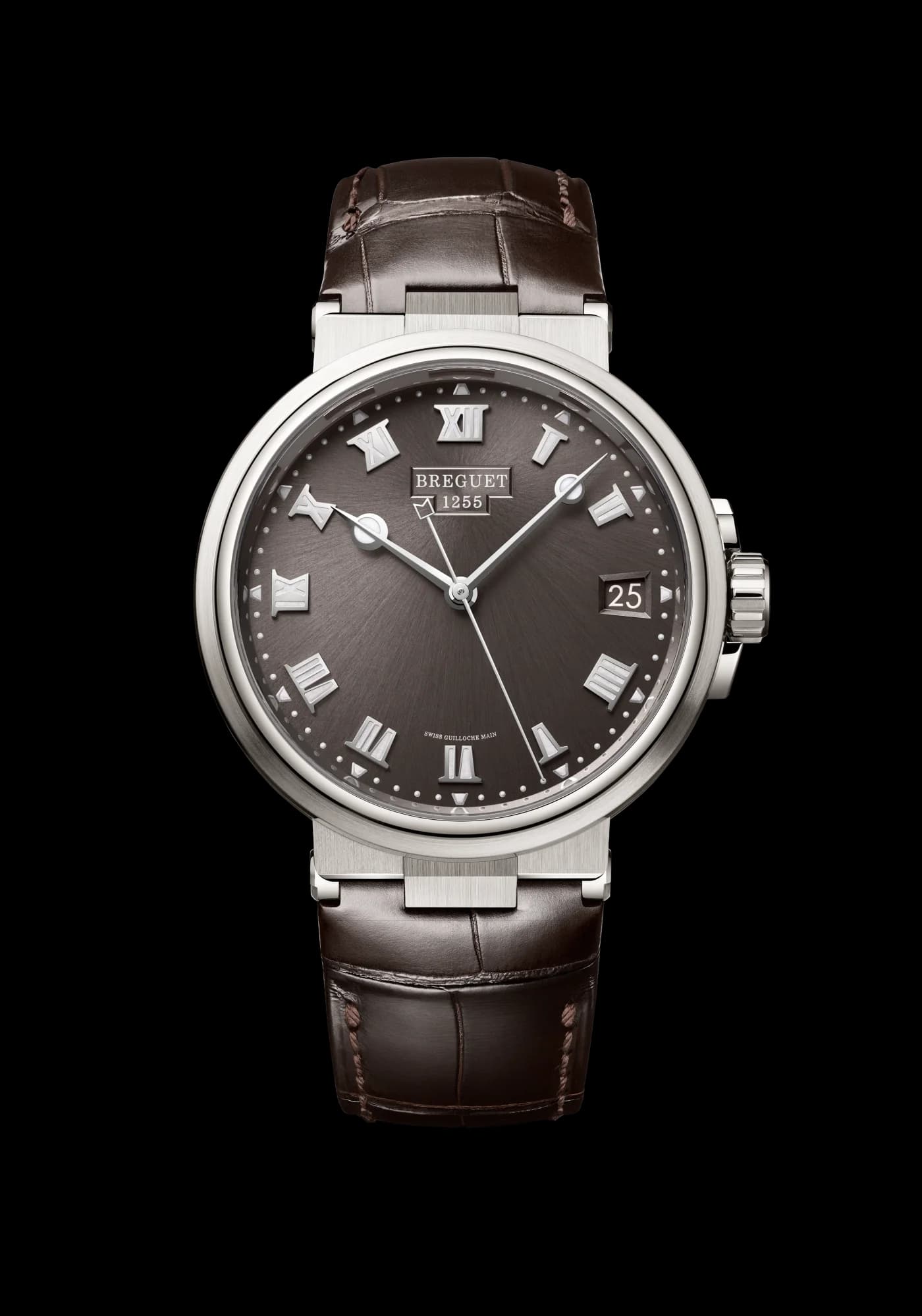 Breguet Marine 5517 – Titanyum, Arduvaz Kadran, Timsah Derisi Kayış 1