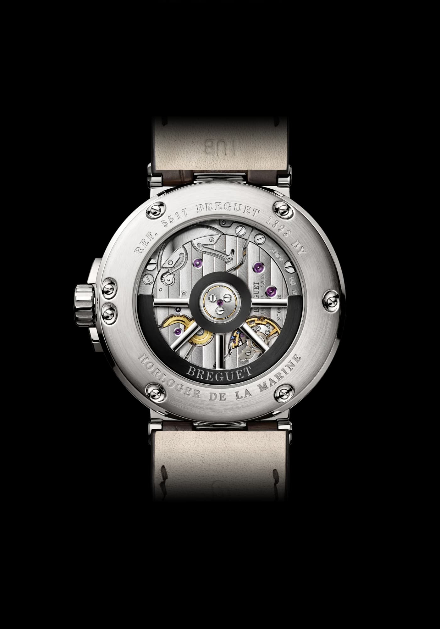 Breguet Marine 5517 – Titanyum, Arduvaz Kadran, Timsah Derisi Kayış 2