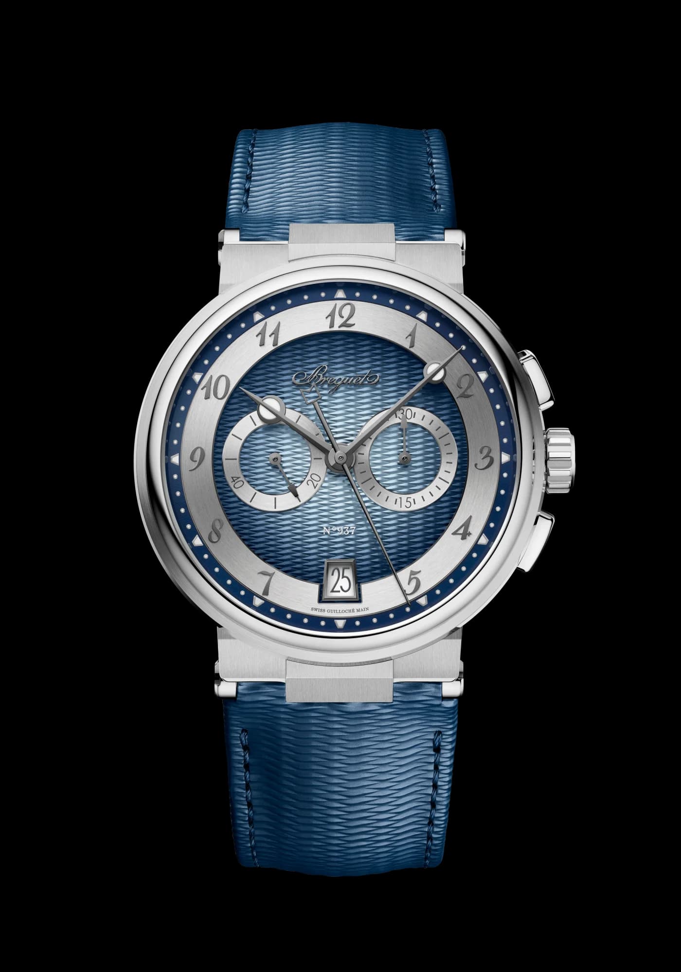 Breguet Marine Chronographe 5527 – Beyaz Altın, Giyoşe, Kauçuk Kayış 1