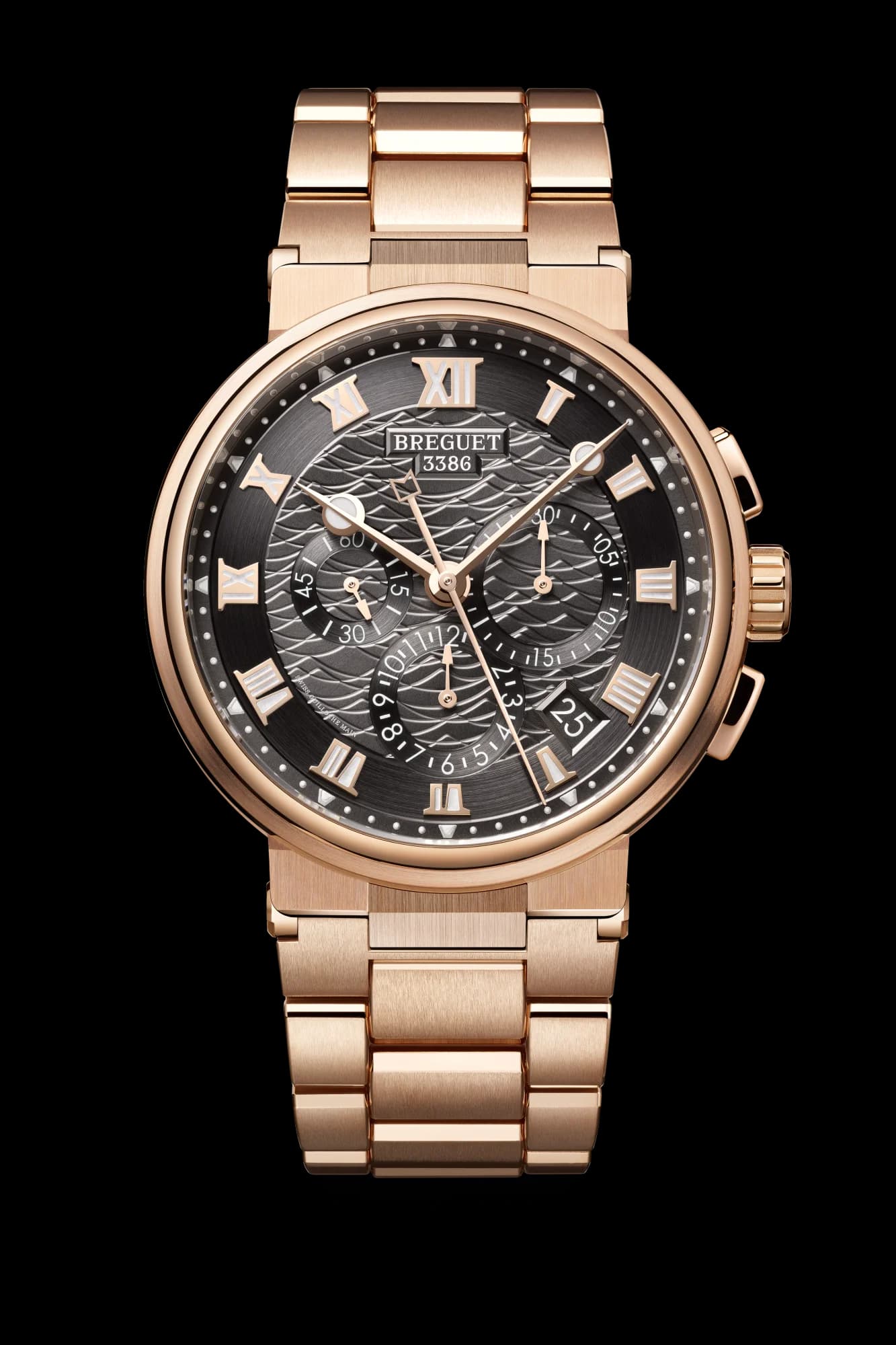 Breguet Marine Chronographe 5527 – Pembe Altın, Arduvaz Kadran, Bilezik 1