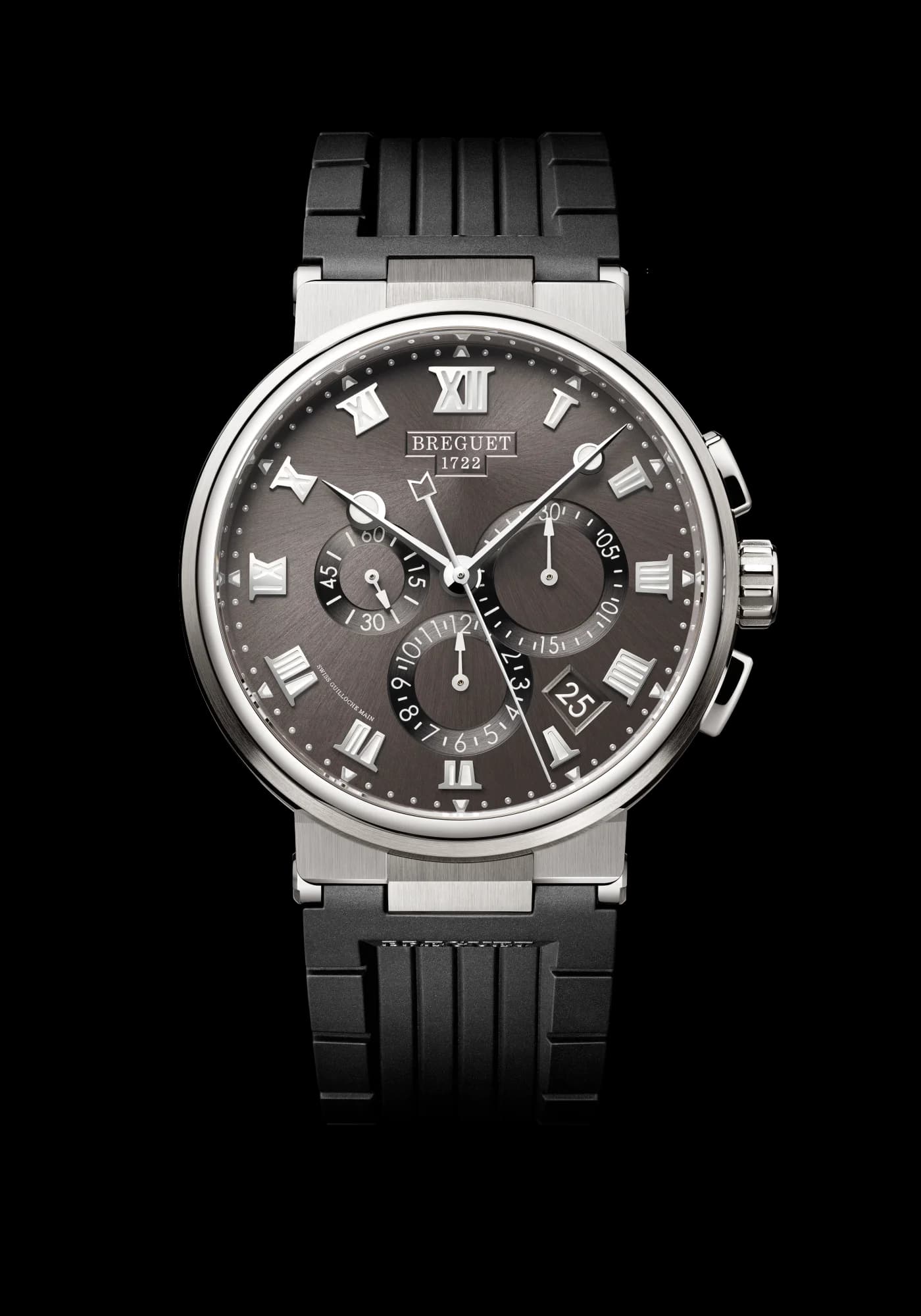 Breguet Marine Chronographe 5527 – Titanyum, Arduvaz Kadran, Kauçuk Kayış 1