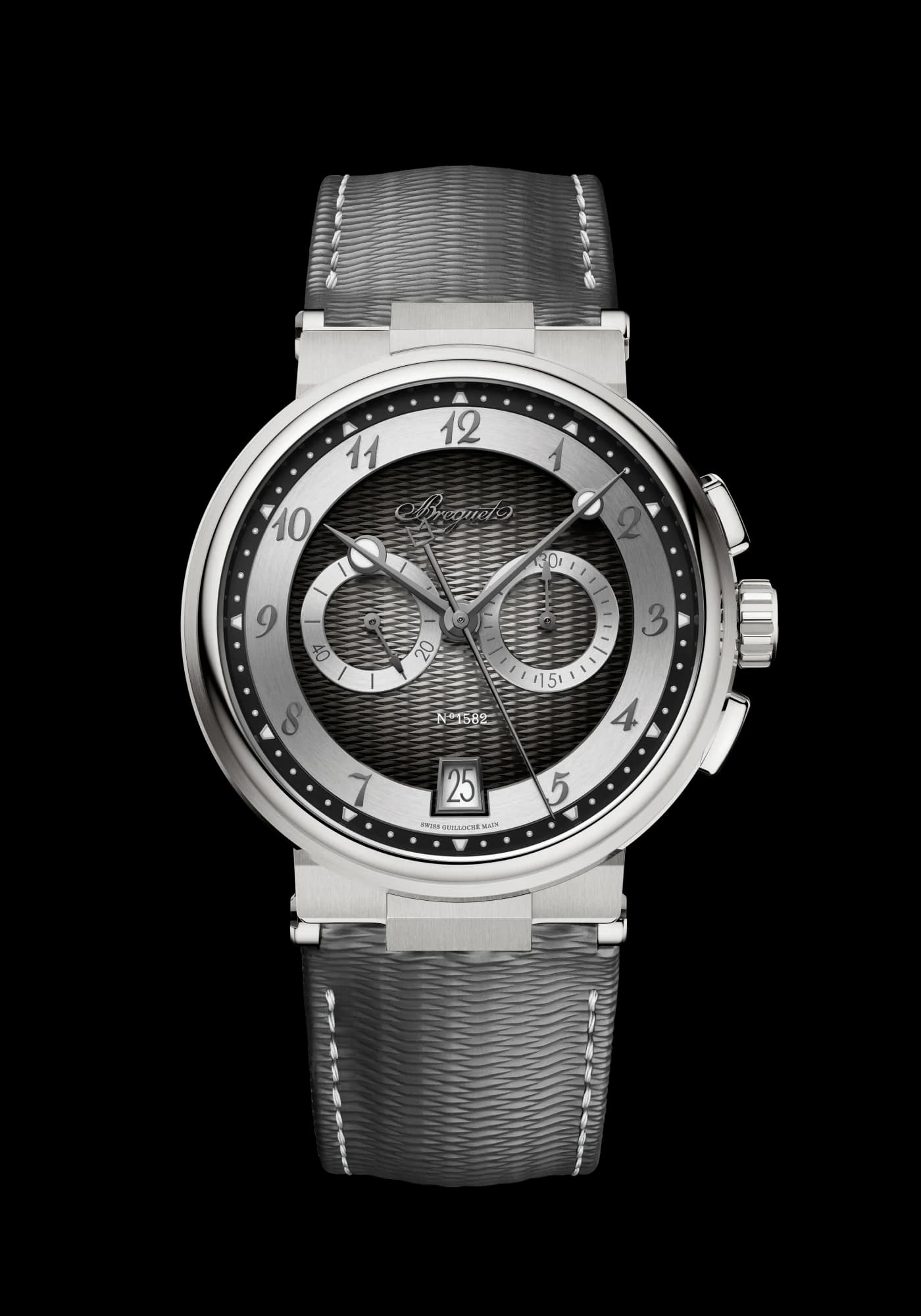 Breguet Marine Chronographe 5527 – Titanyum, Gri Kadran, Kauçuk Kayış 1