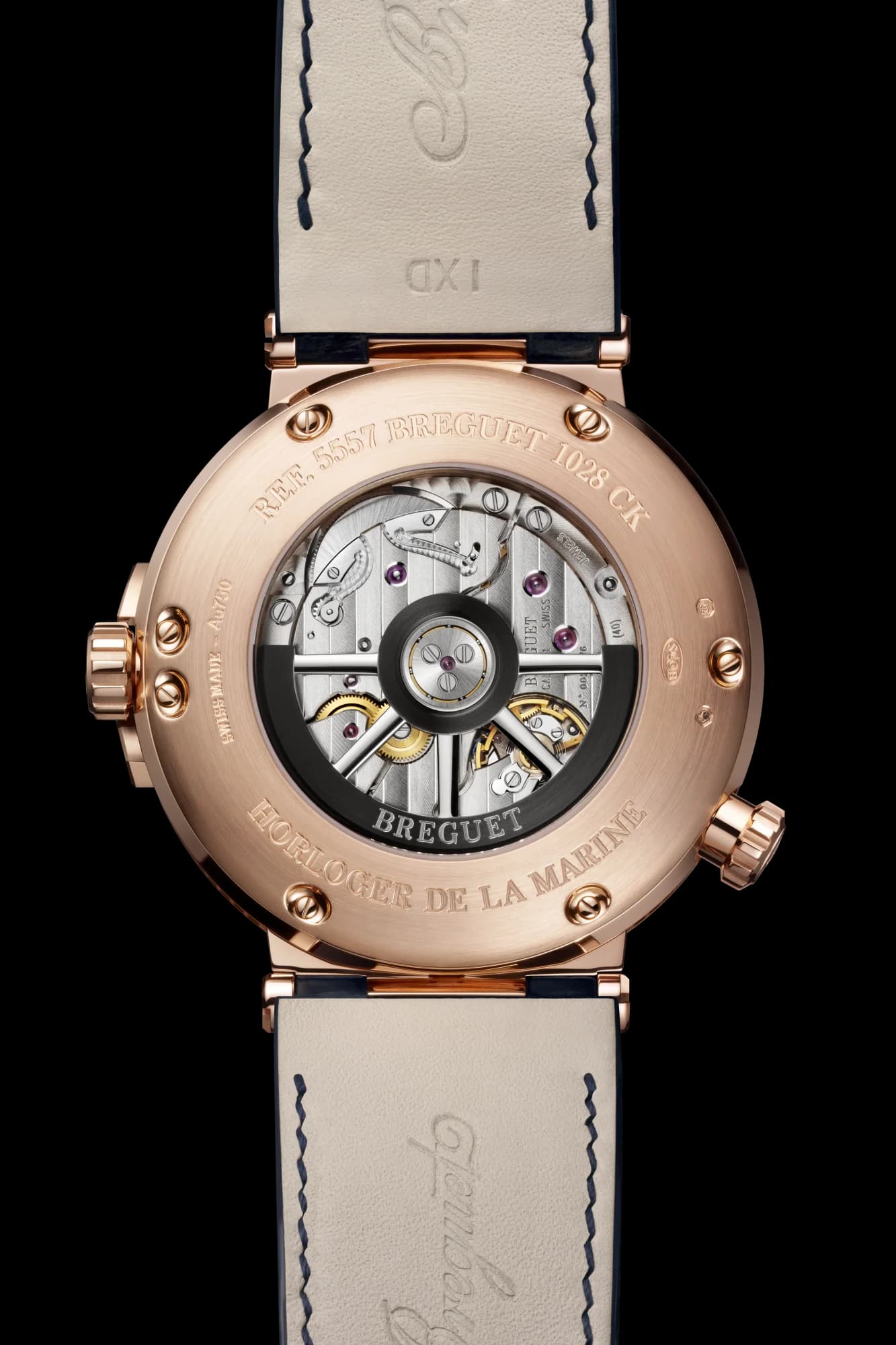 Breguet Marine Hora Mundi 5557 – Pembe Altın, Timsah Derisi Kayış 2
