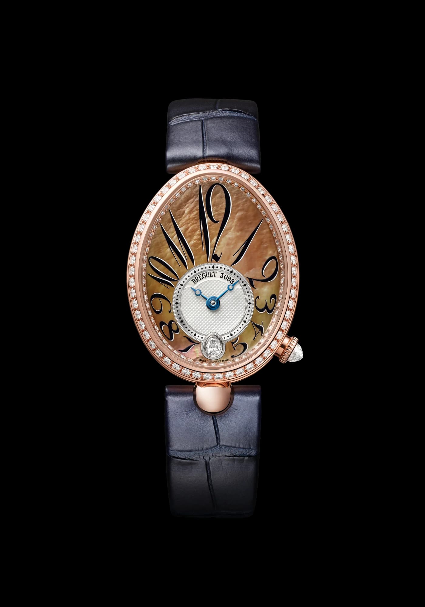 Breguet Reine de Naples 8918 – Pembe Altın, Tahiti Sedefi Kadran, Timsah Derisi Kayış 1