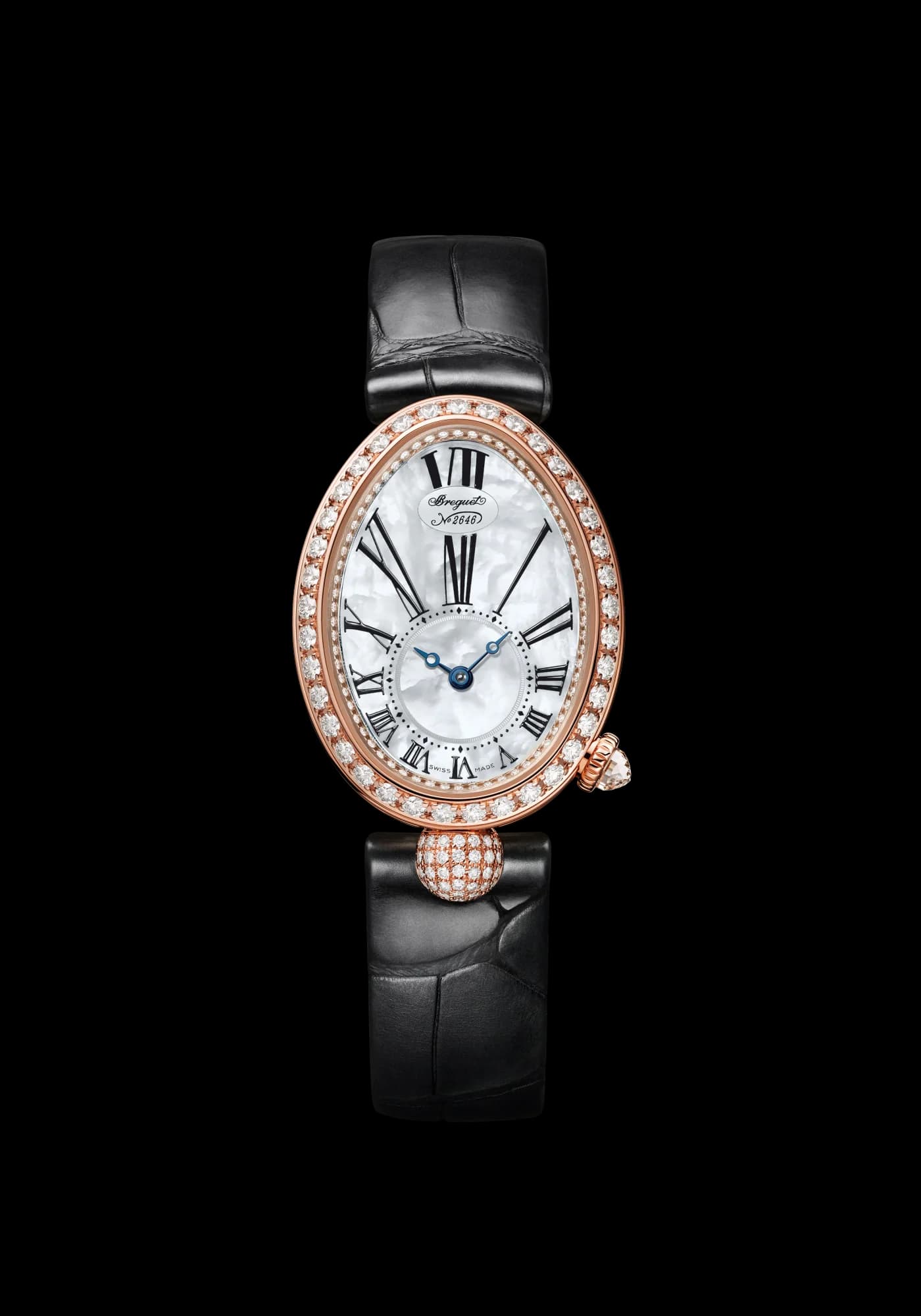 Breguet Reine de Naples 8928 – Pembe Altın, Timsah Derisi Kayış, Rodyum Kaplama 1