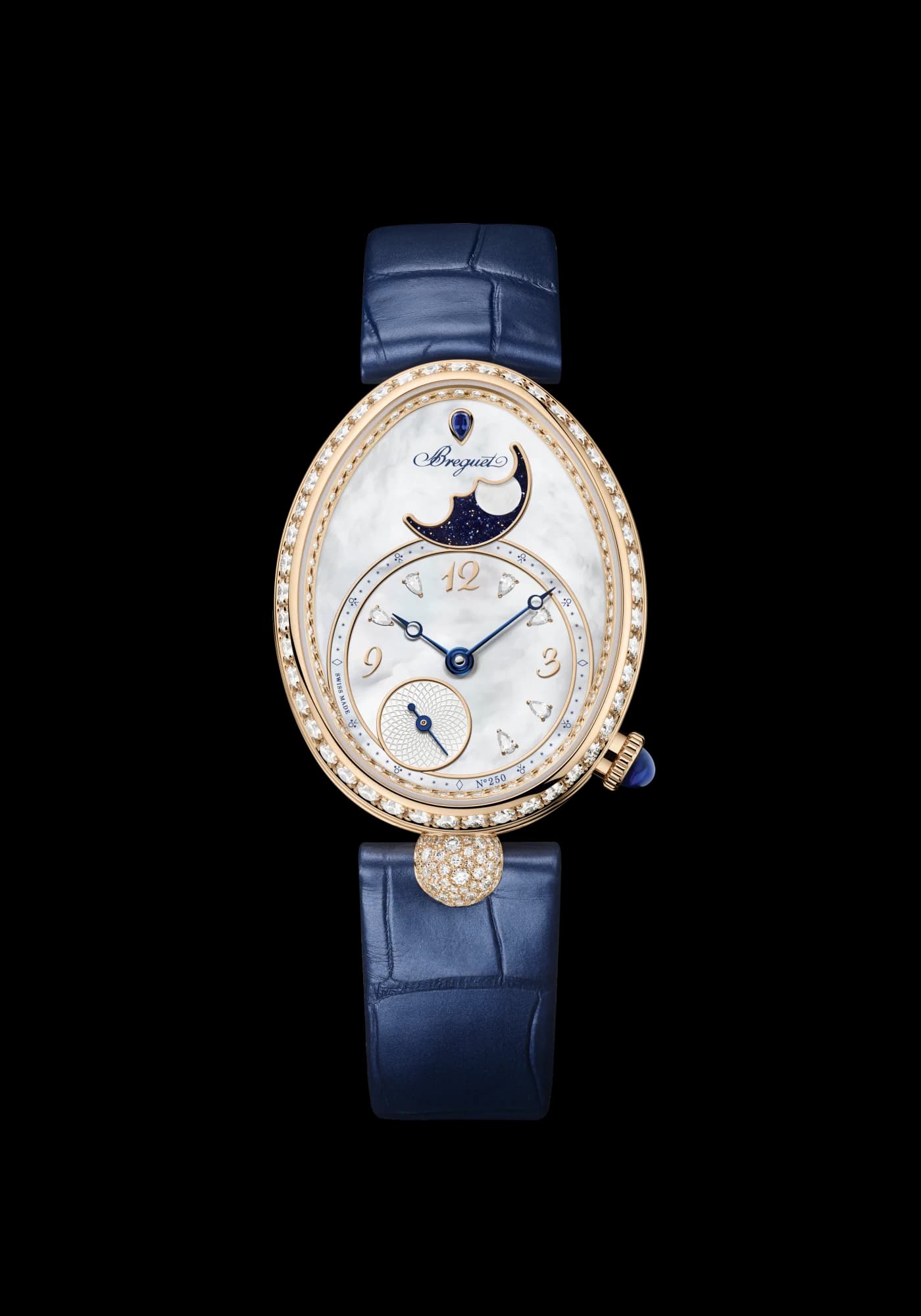 Breguet Reine de Naples Phase de Lune 9935 – Sedef Kadran, Timsah Derisi Kayış 1