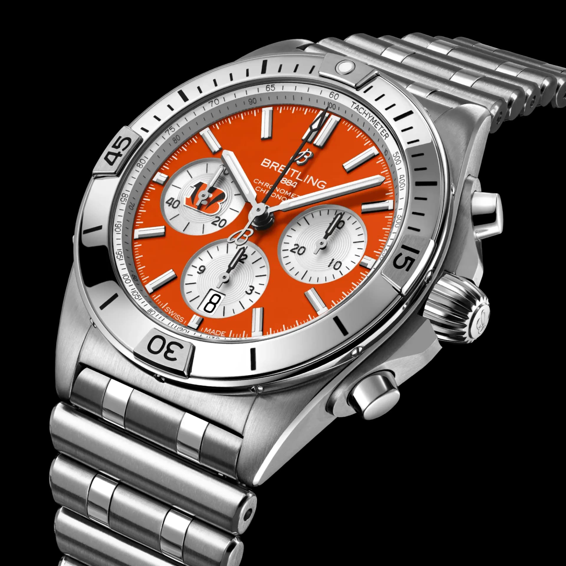 Breitling Chronomat B01 42 NFL Cincinnati Bengals Edition – Çelik Bilezik (AB01342B1O1A1) 2