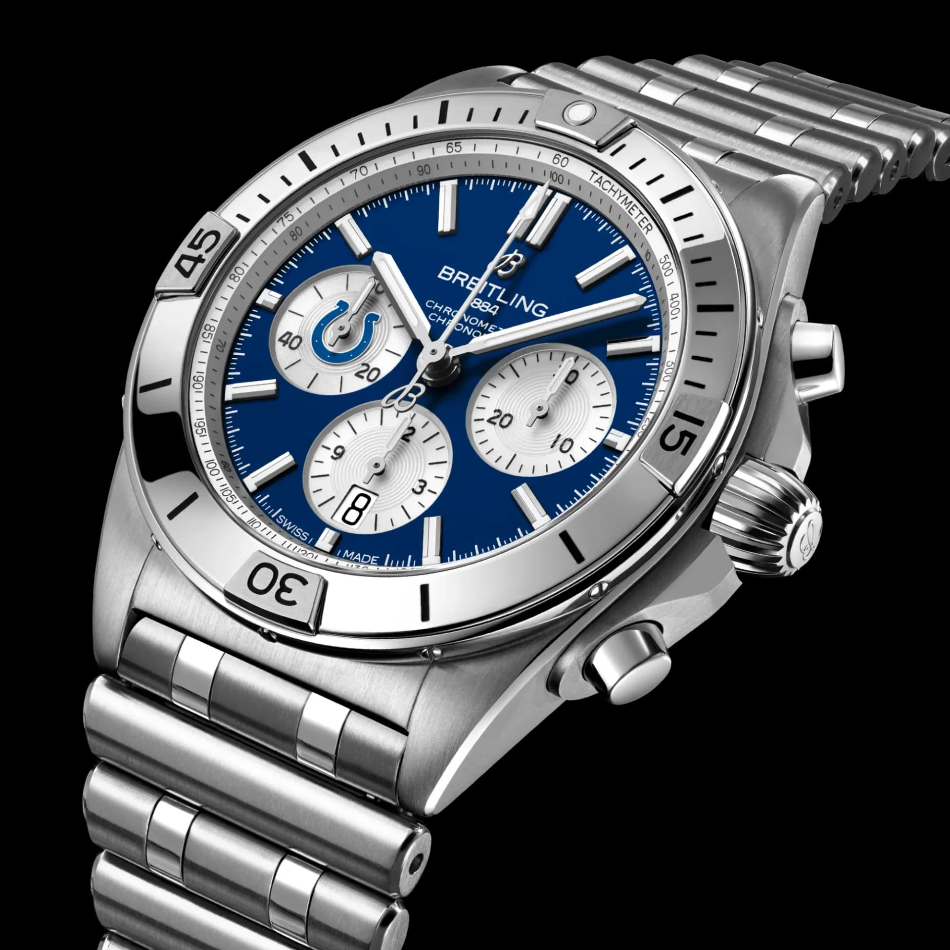 Breitling Chronomat B01 42 NFL Indianapolis Colts Edition – Çelik Bilezik (AB01342B1C2A1) 2