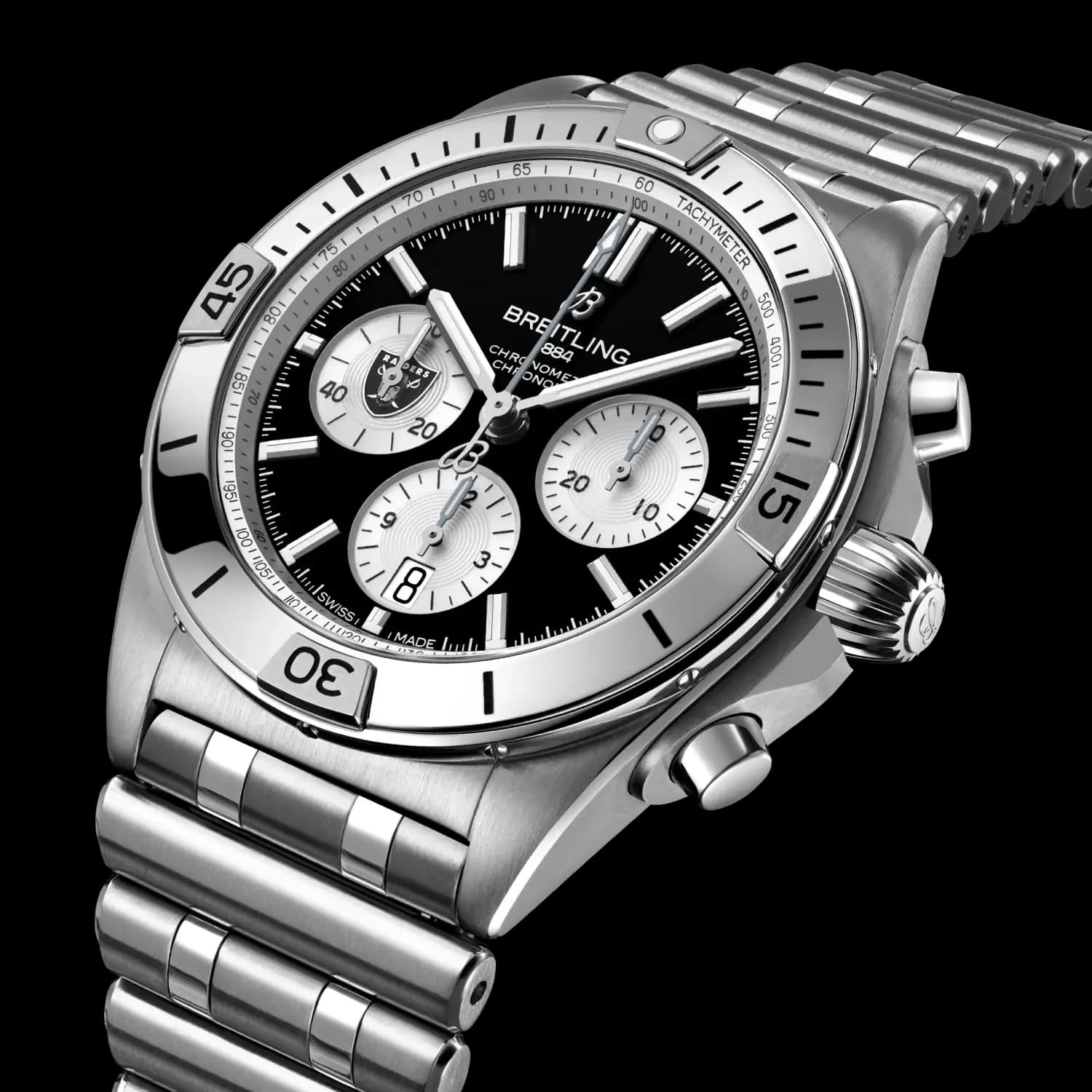 Breitling Chronomat B01 42 NFL Las Vegas Raiders Edition – Çelik Bilezik (AB01345B1B1A1) 2