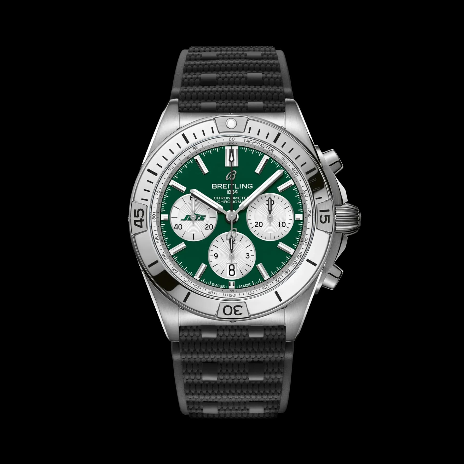Breitling Chronomat B01 42 NFL New York Jets Edition – Siyah Kauçuk Kayış 1