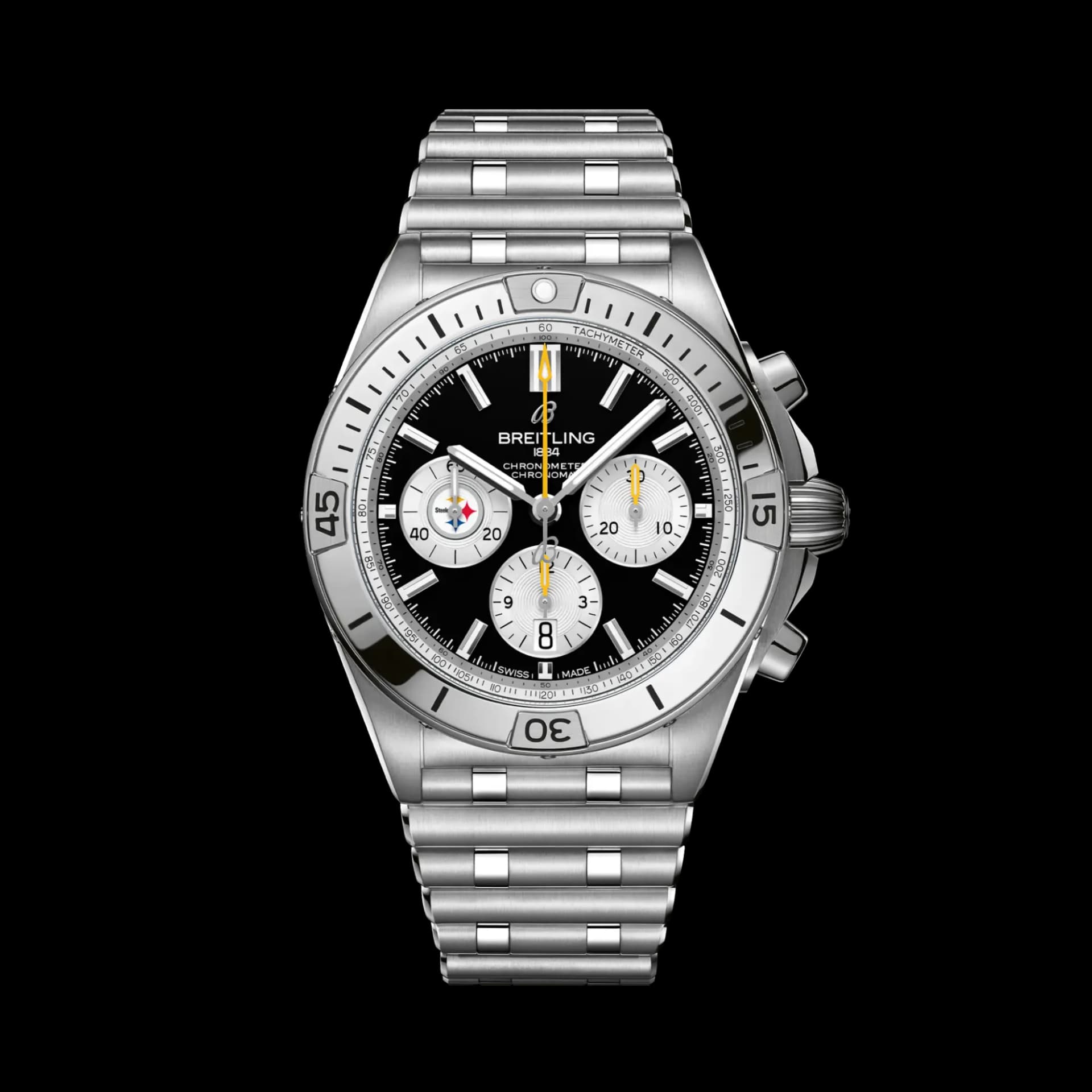 Breitling Chronomat B01 42 NFL Pittsburgh Steelers Edition – Çelik Bilezik (AB01342B1B2A1) 1