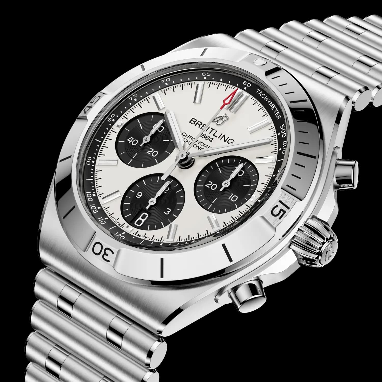 Breitling Chronomat B01 Chronograph 42 – Çelik, Beyaz Kadran, Çelik Bilezik 2