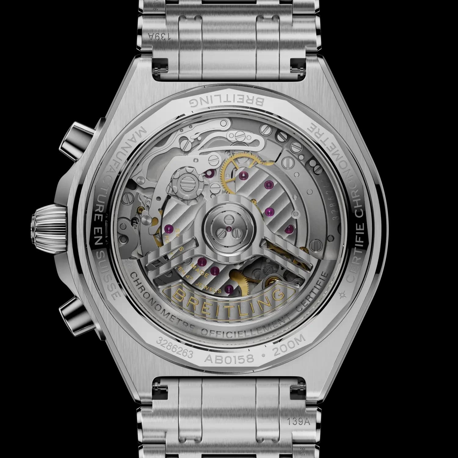 Breitling Chronomat B01 Chronograph 42 – Çelik, Beyaz Kadran, Çelik Bilezik 3