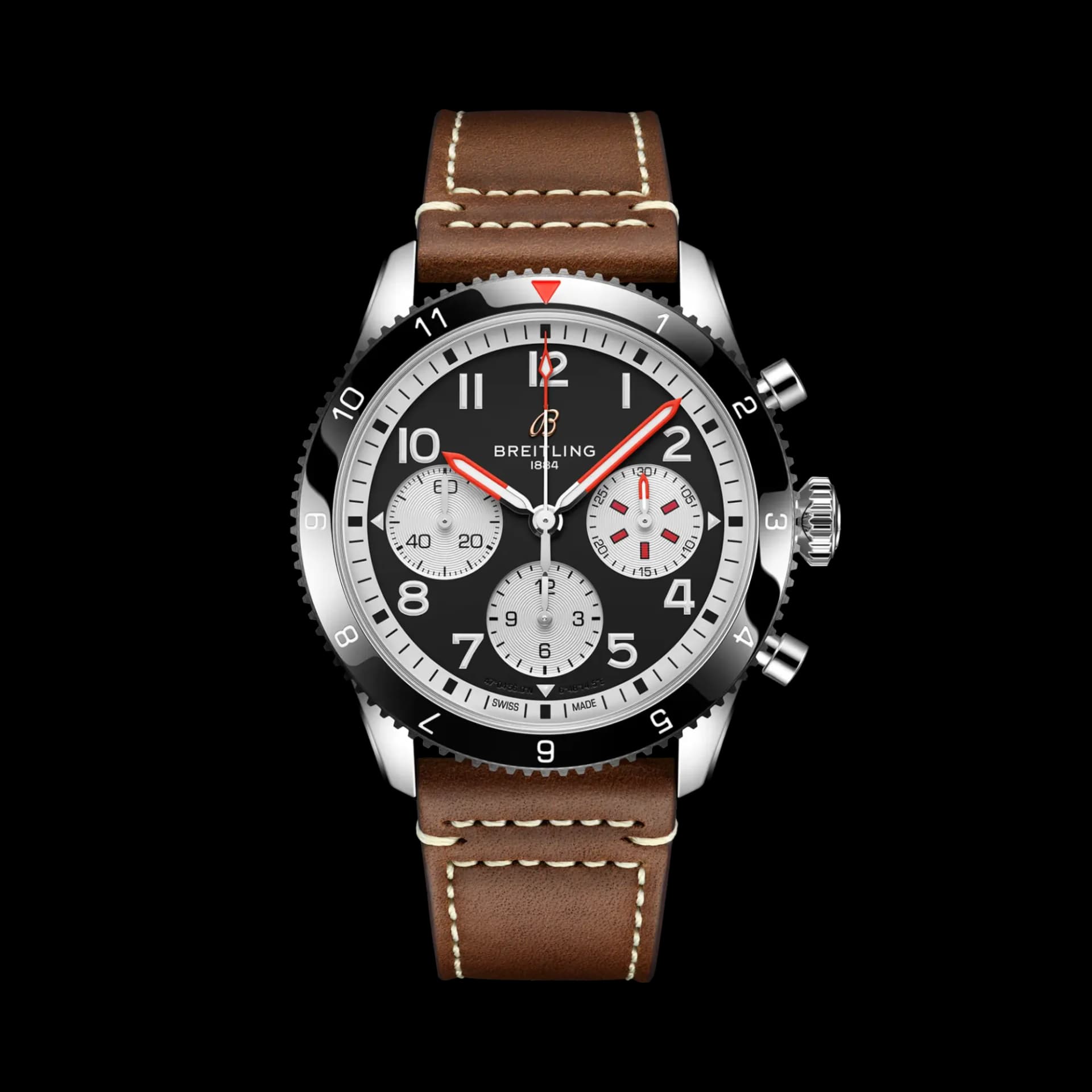 Breitling Classic AVI Chronograph 42 Mosquito – Kahverengi Dana Derisi Kayış 1