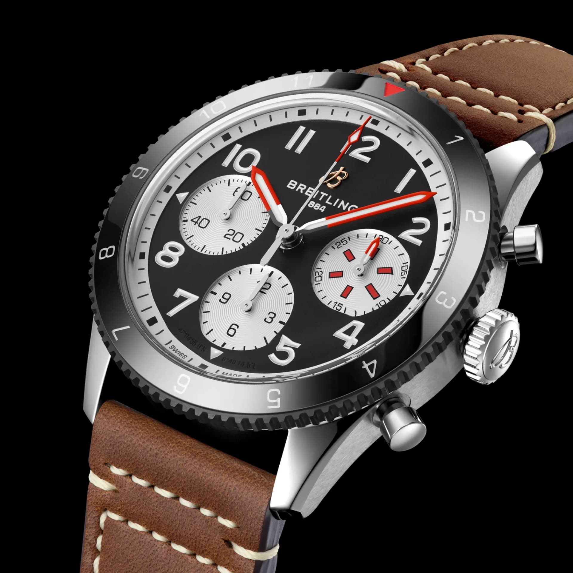 Breitling Classic AVI Chronograph 42 Mosquito – Kahverengi Dana Derisi Kayış 2