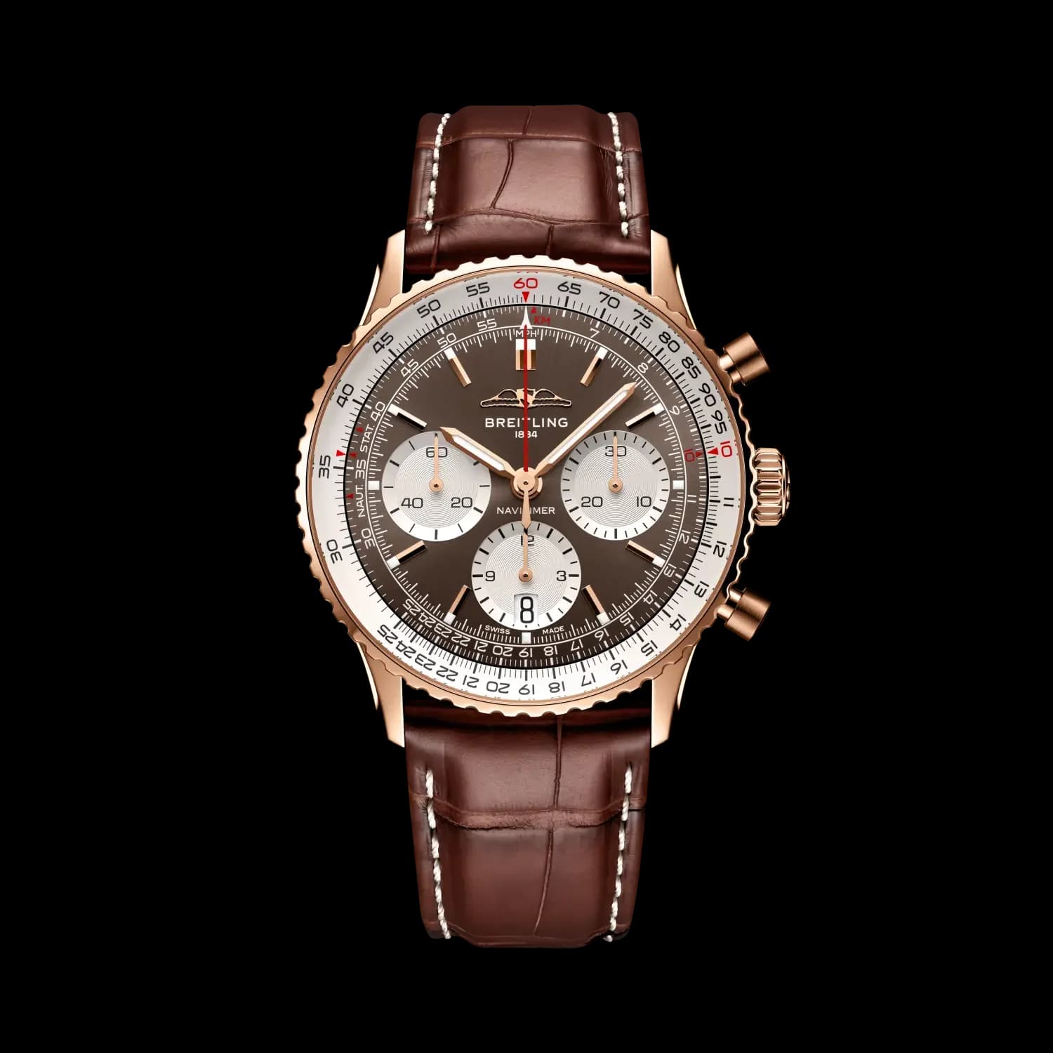 Breitling Navitimer B01 Chronograph 41 – Kırmızı Altın, Bronz Kadran 1