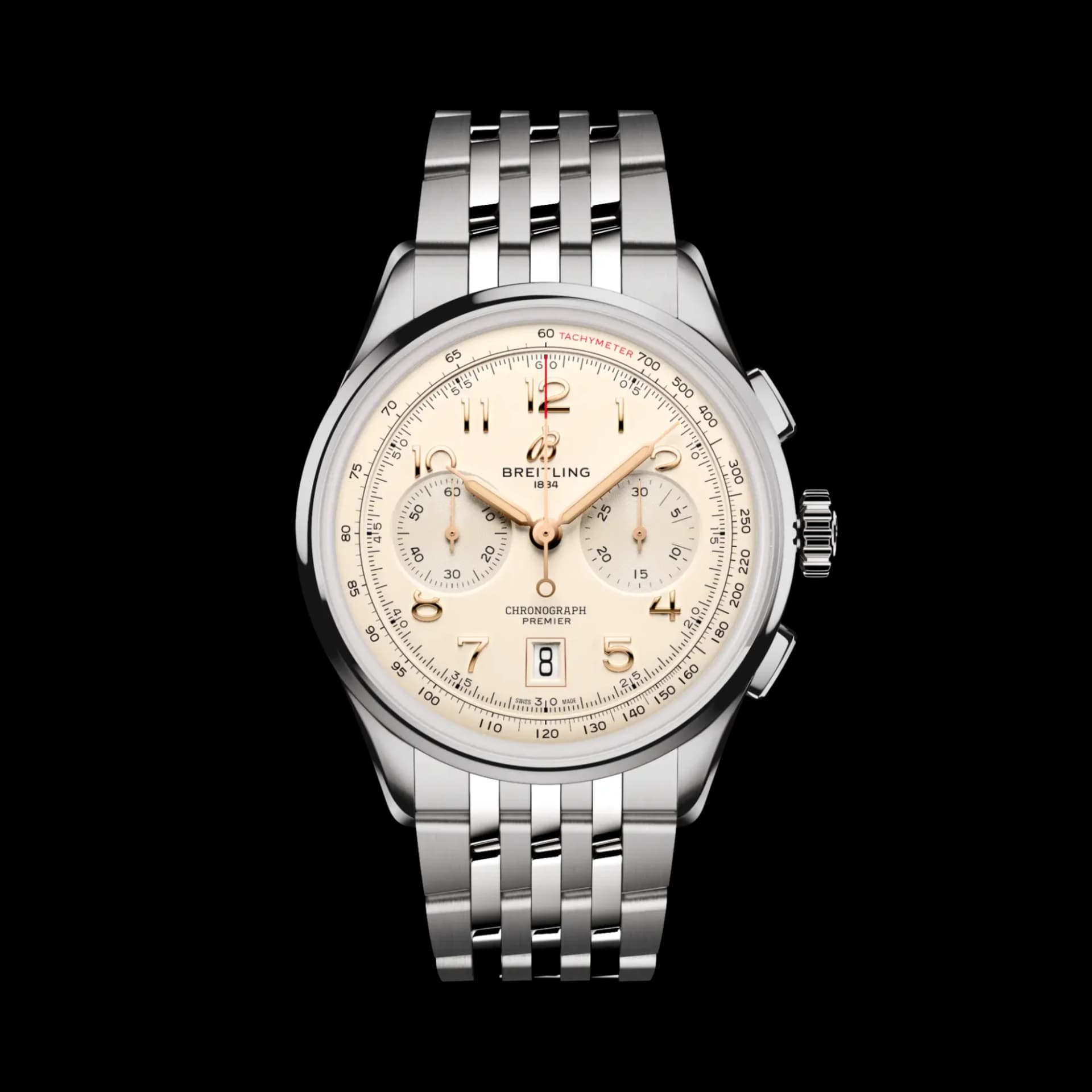 Breitling Premier B01 Chronograph 42 – Çelik, Krem Kadran, Çelik Bilezik 1
