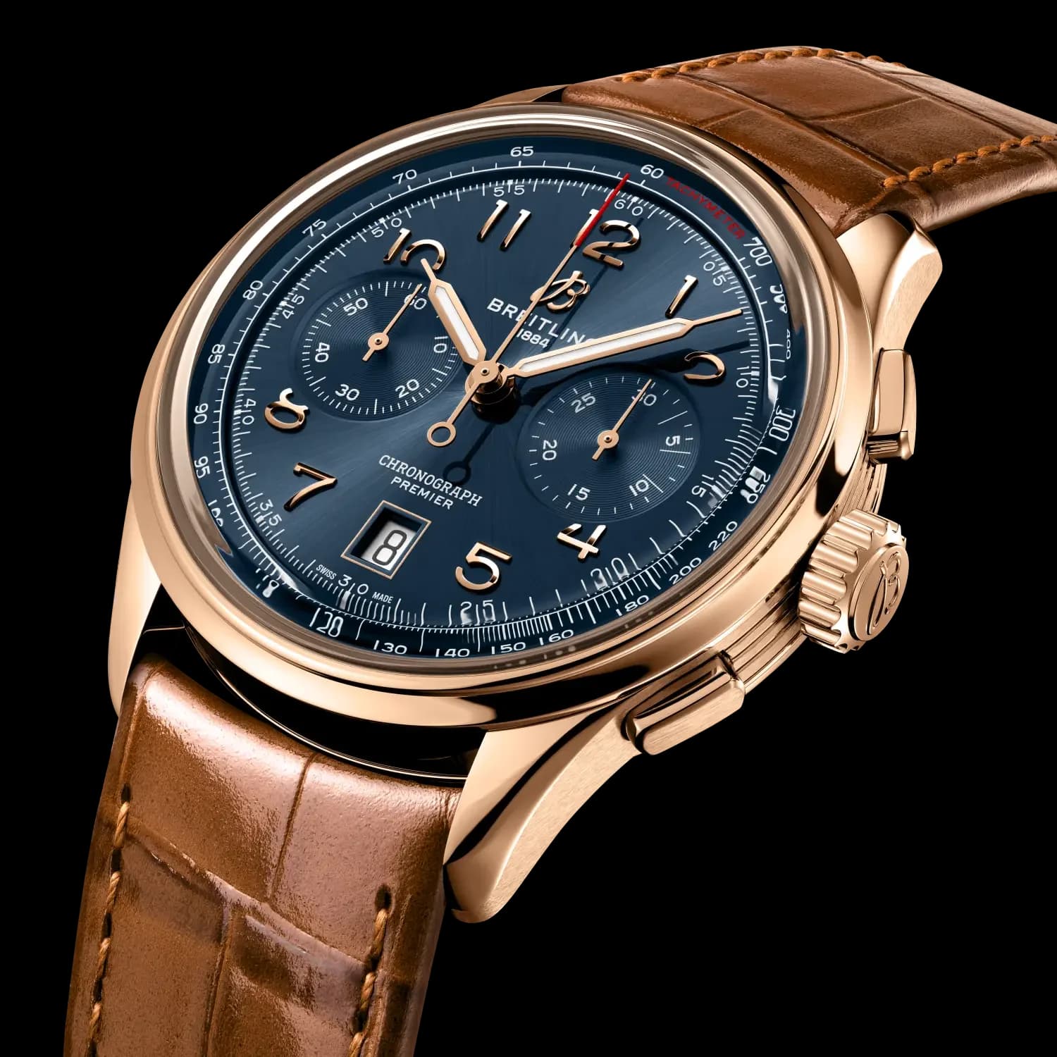 Breitling Premier B01 Chronograph 42 – Kırmızı Altın, Mavi Kadran 2
