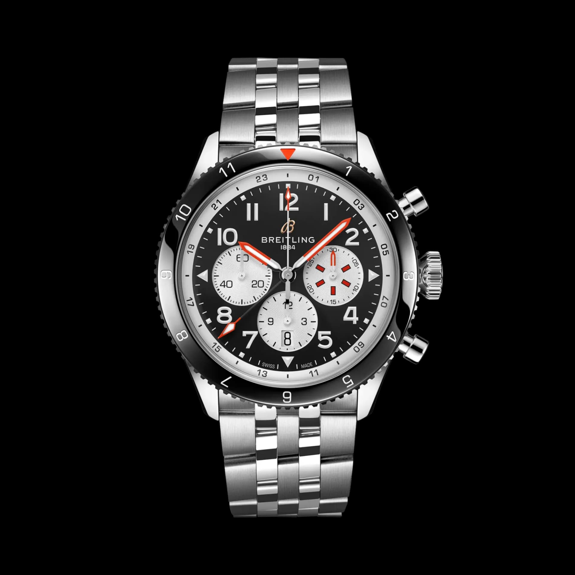 Breitling Super AVI B04 Chronograph GMT 46 Mosquito – Çelik Bilezik 1