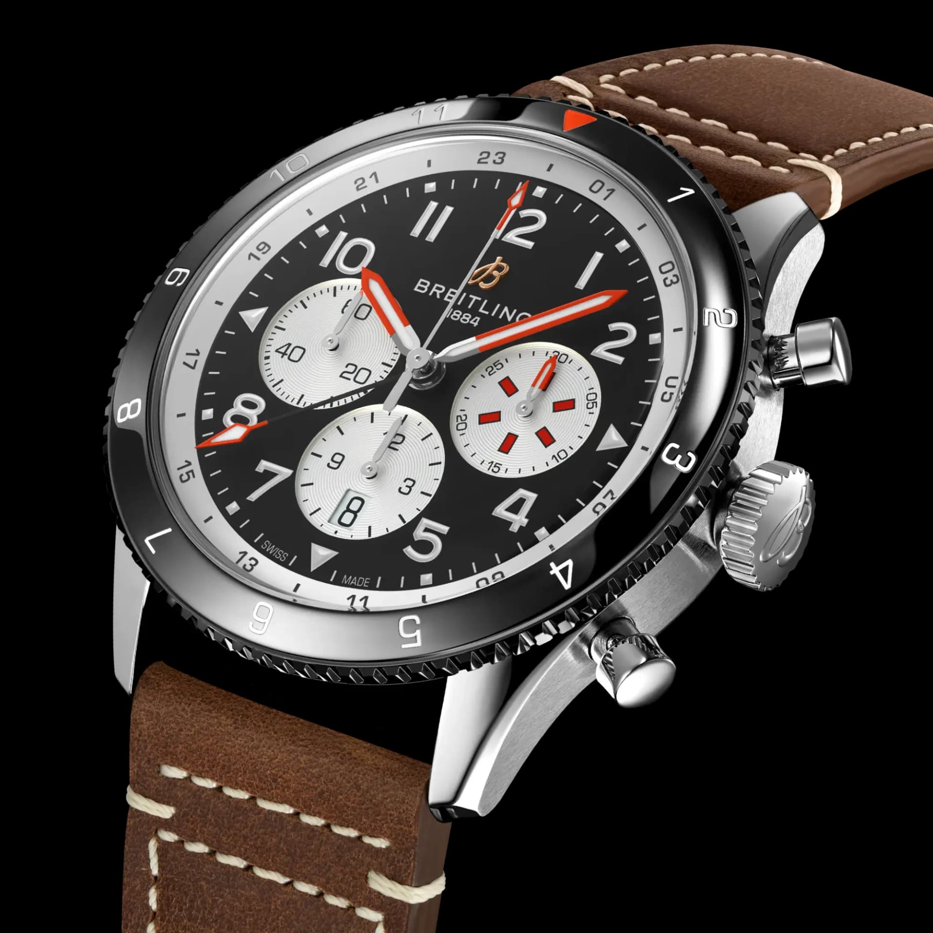 Breitling Super AVI B04 Chronograph GMT 46 Mosquito – Kahverengi Dana Derisi Kayış 2