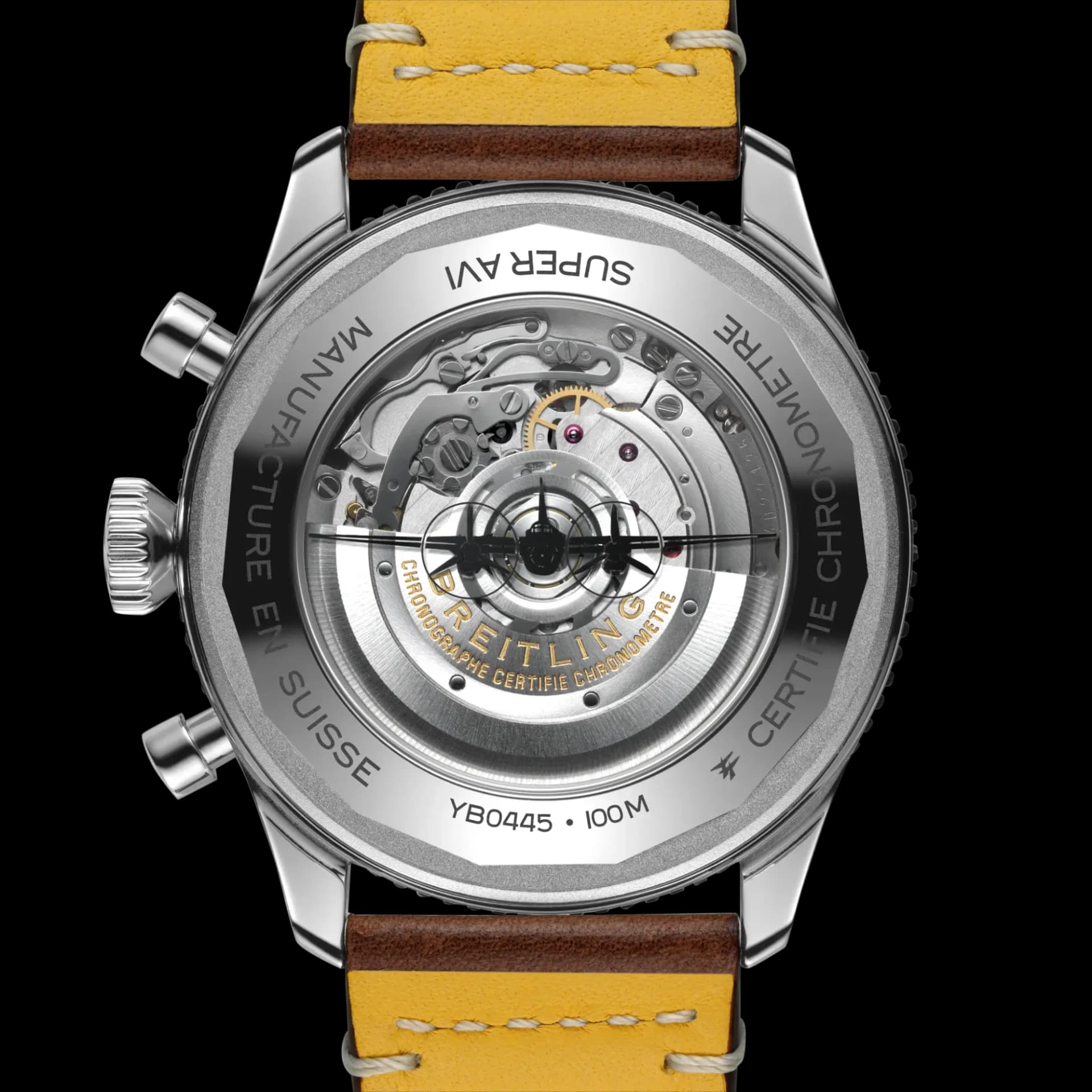 Breitling Super AVI B04 Chronograph GMT 46 Mosquito – Kahverengi Dana Derisi Kayış 3