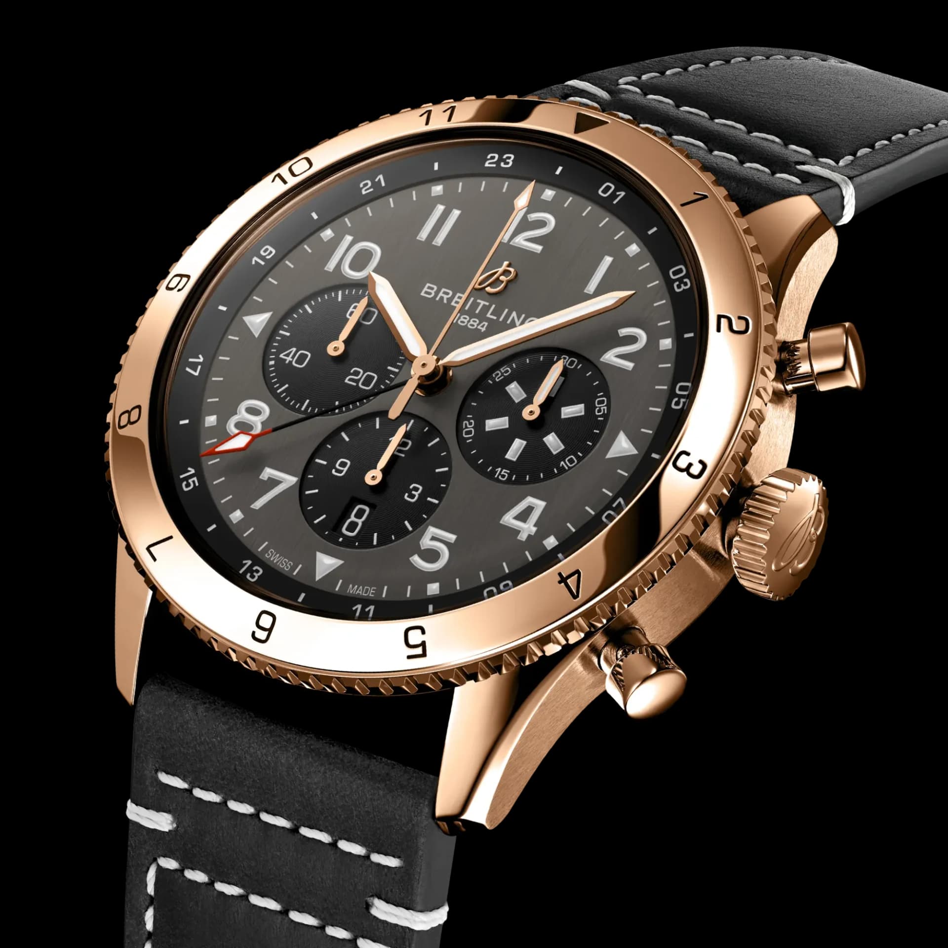 Breitling Super AVI B04 Chronograph GMT 46 P-51 Mustang – Kırmızı Altın 2