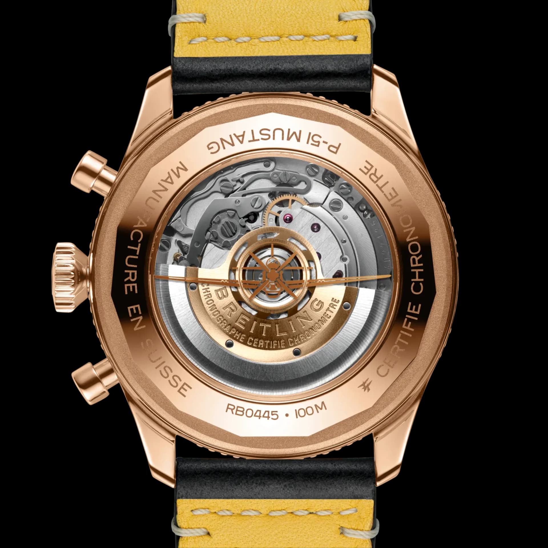 Breitling Super AVI B04 Chronograph GMT 46 P-51 Mustang – Kırmızı Altın 3