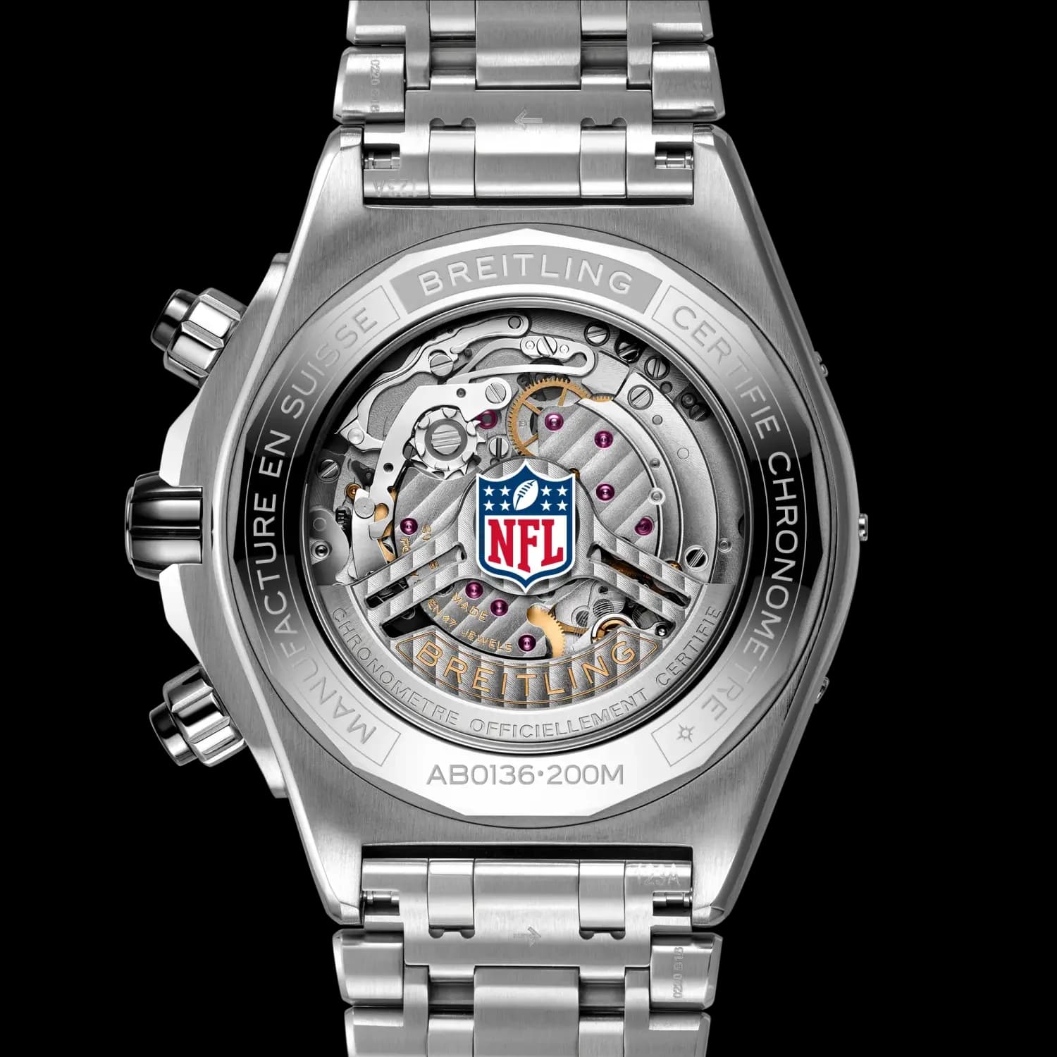 Breitling Super Chronomat B01 Chronograph 44 NFL Buffalo Bills Edition – Çelik 3