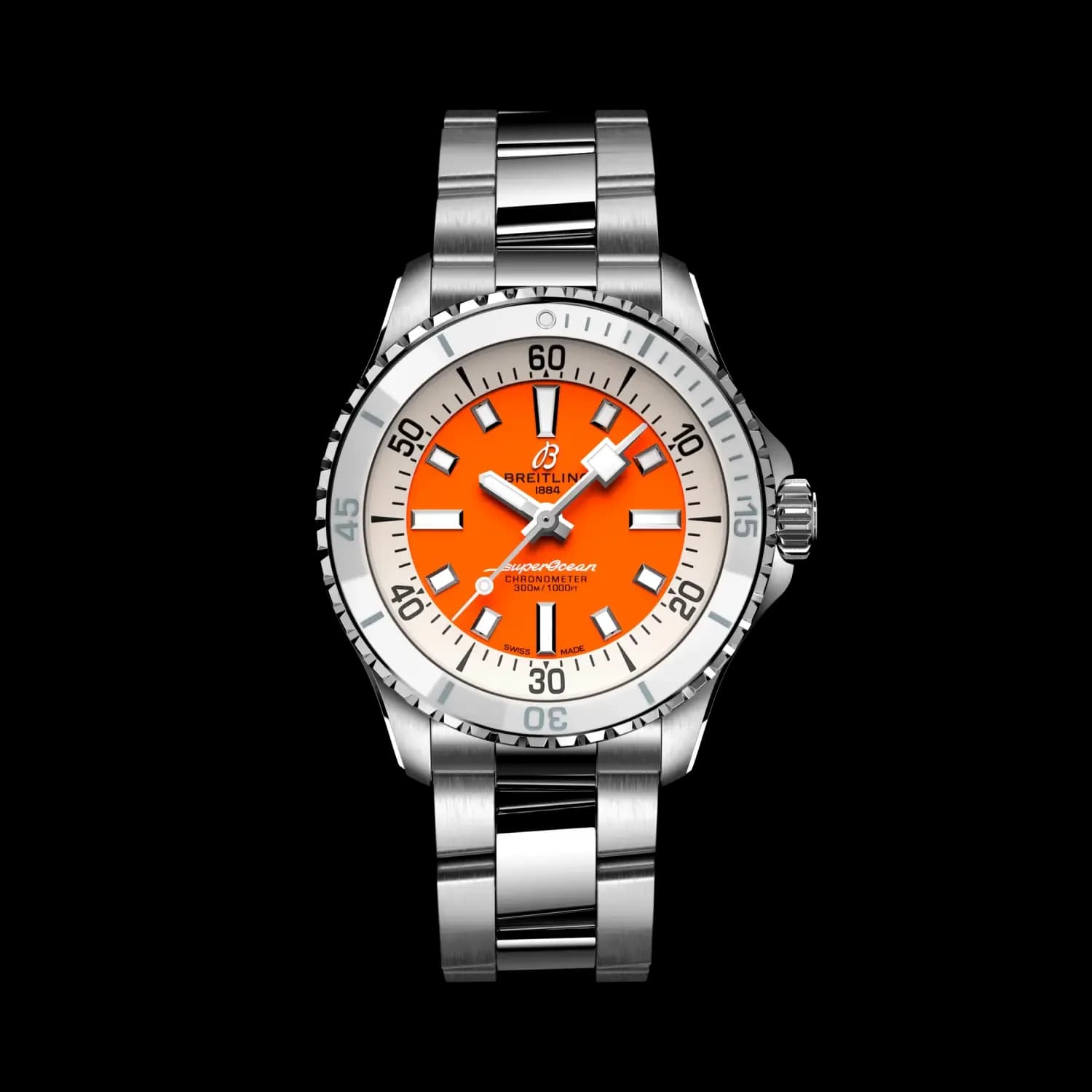 Breitling Superocean Automatic 36 – Çelik, Turuncu Kadran, Çelik Bilezik 1