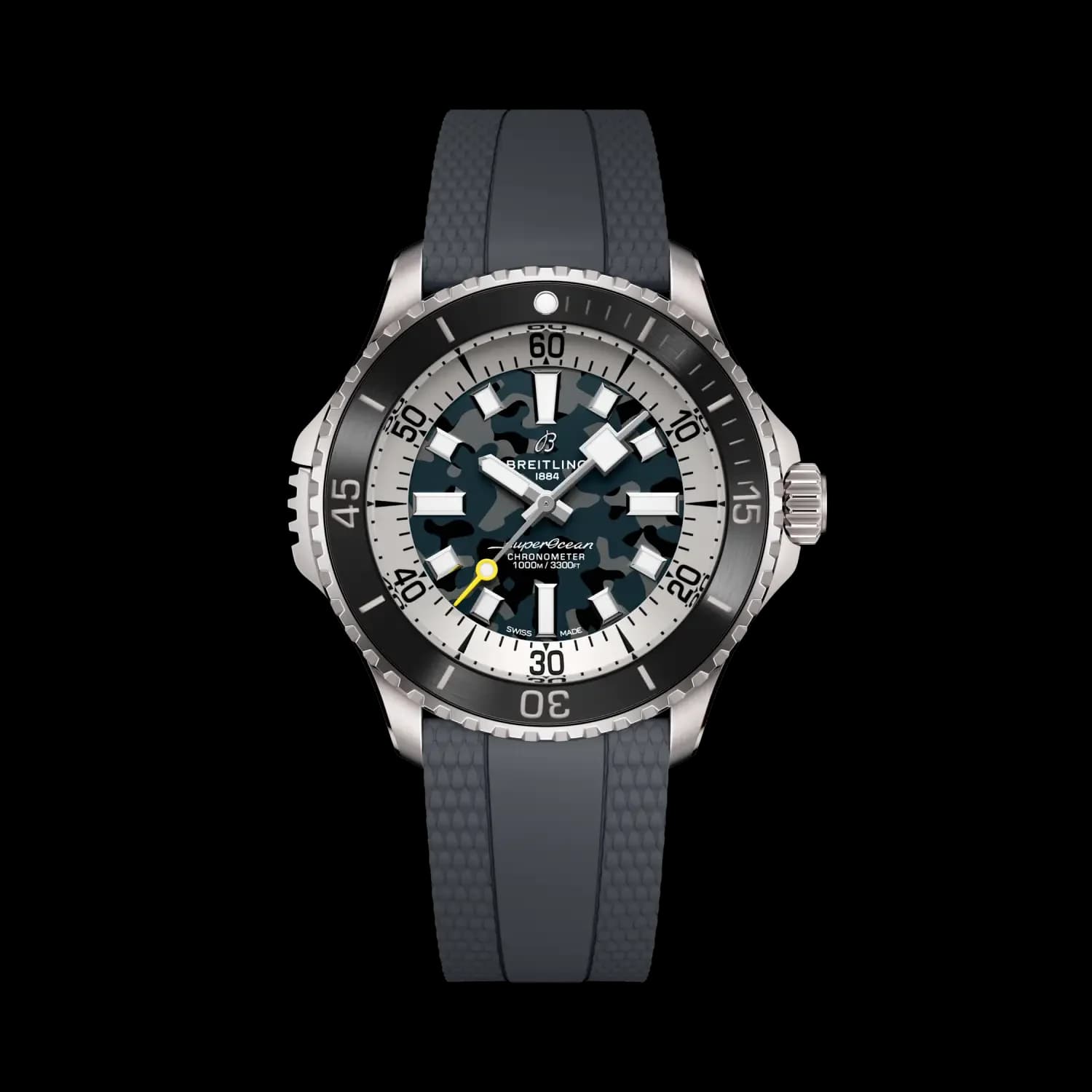 Breitling Superocean Automatic 46 Super Diver – Siyah Kadran, Antrasit Kauçuk Kayış 1