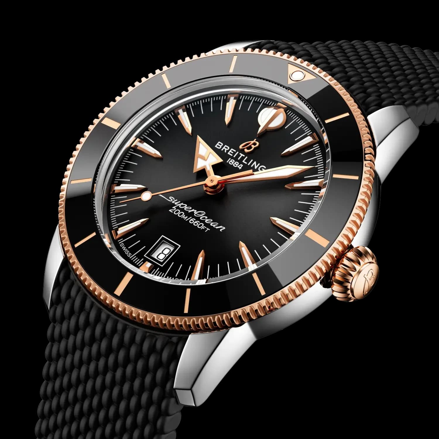 Breitling Superocean Heritage B31 Automatic 42 – Çelik ve Kırmızı Altın, Siyah Kauçuk Kayış 2