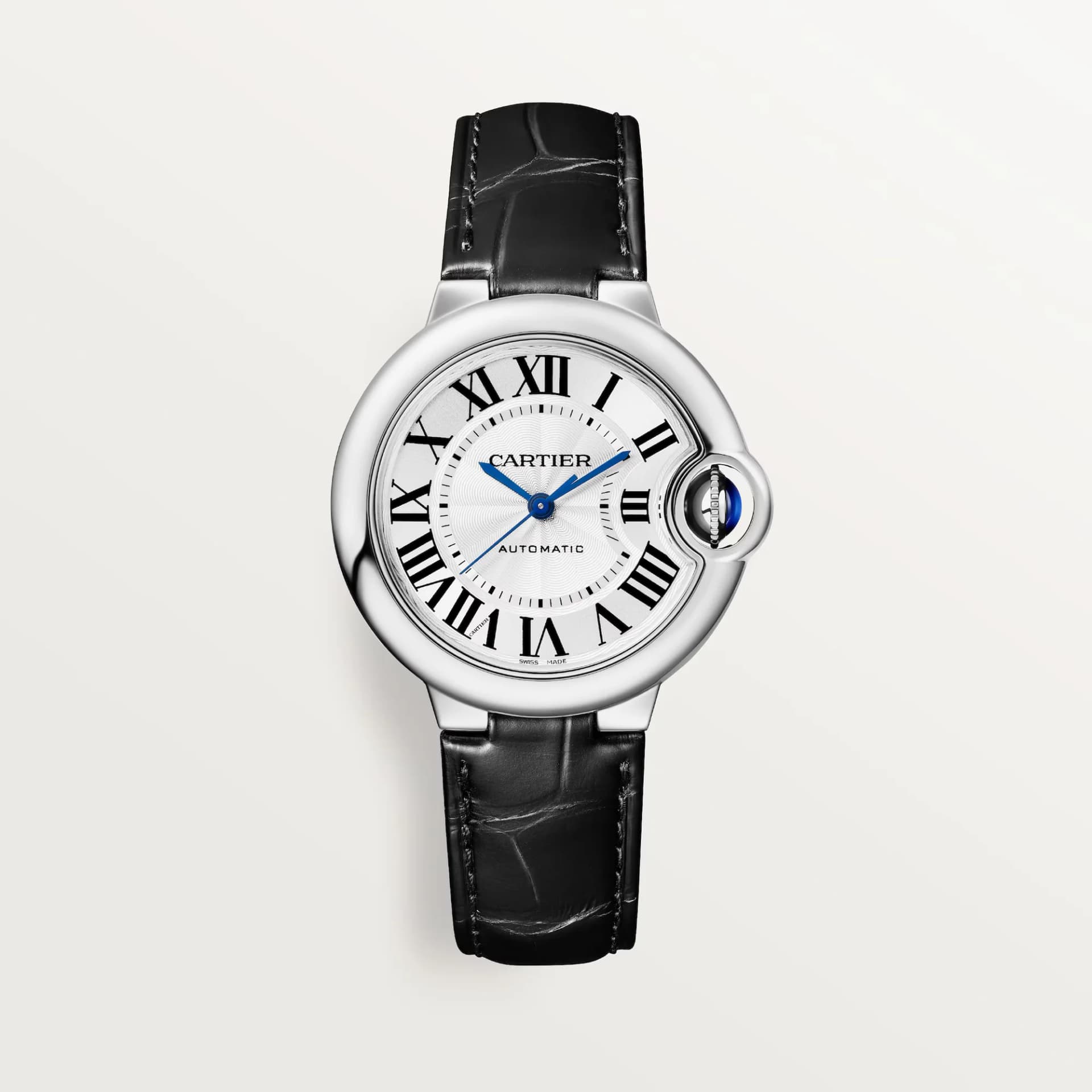 Cartier Ballon Bleu de Cartier 33 mm – Çelik, Gümüş Kadran, Siyah Timsah Derisi Kayış 1