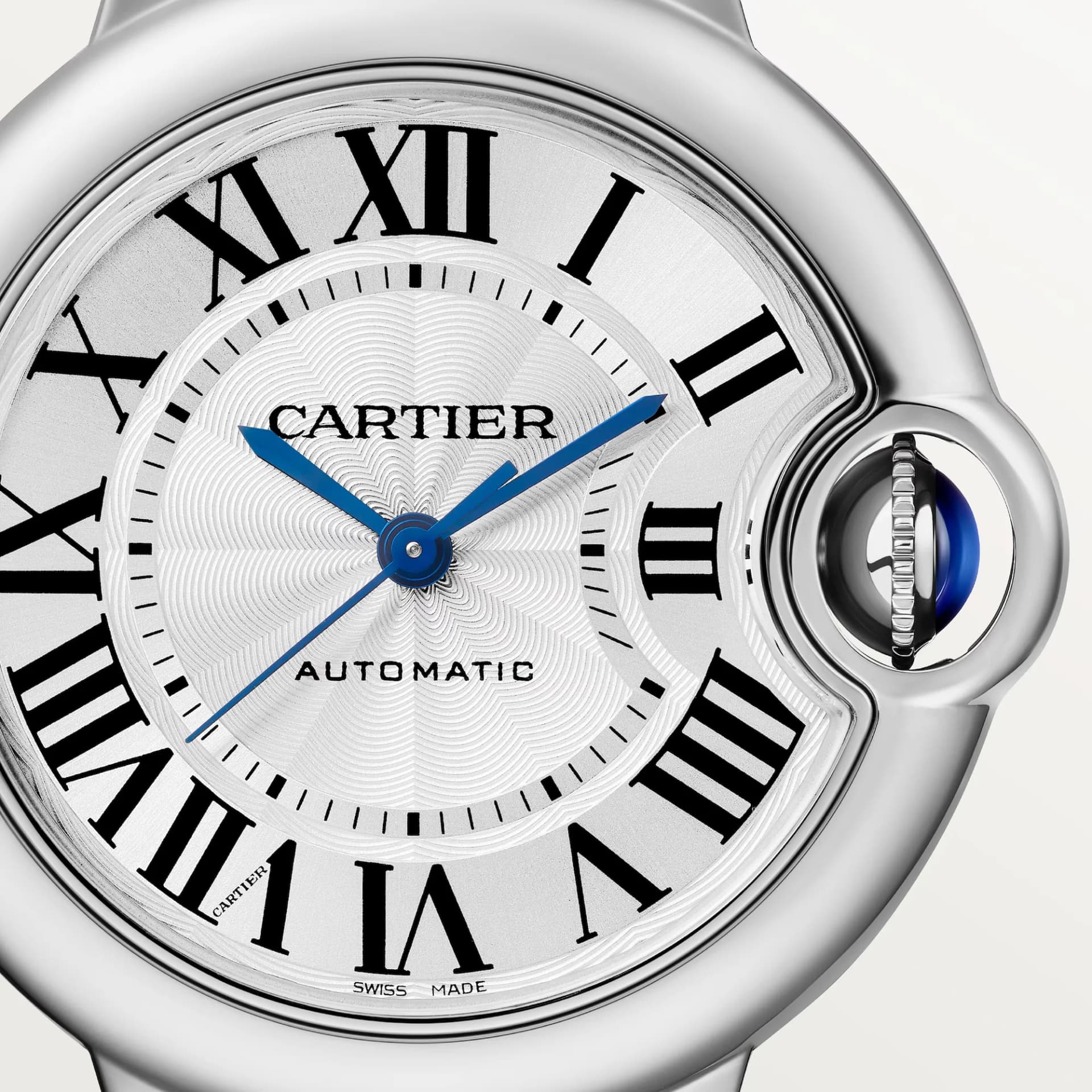 Cartier Ballon Bleu de Cartier 33 mm – Çelik, Gümüş Kadran, Siyah Timsah Derisi Kayış 2