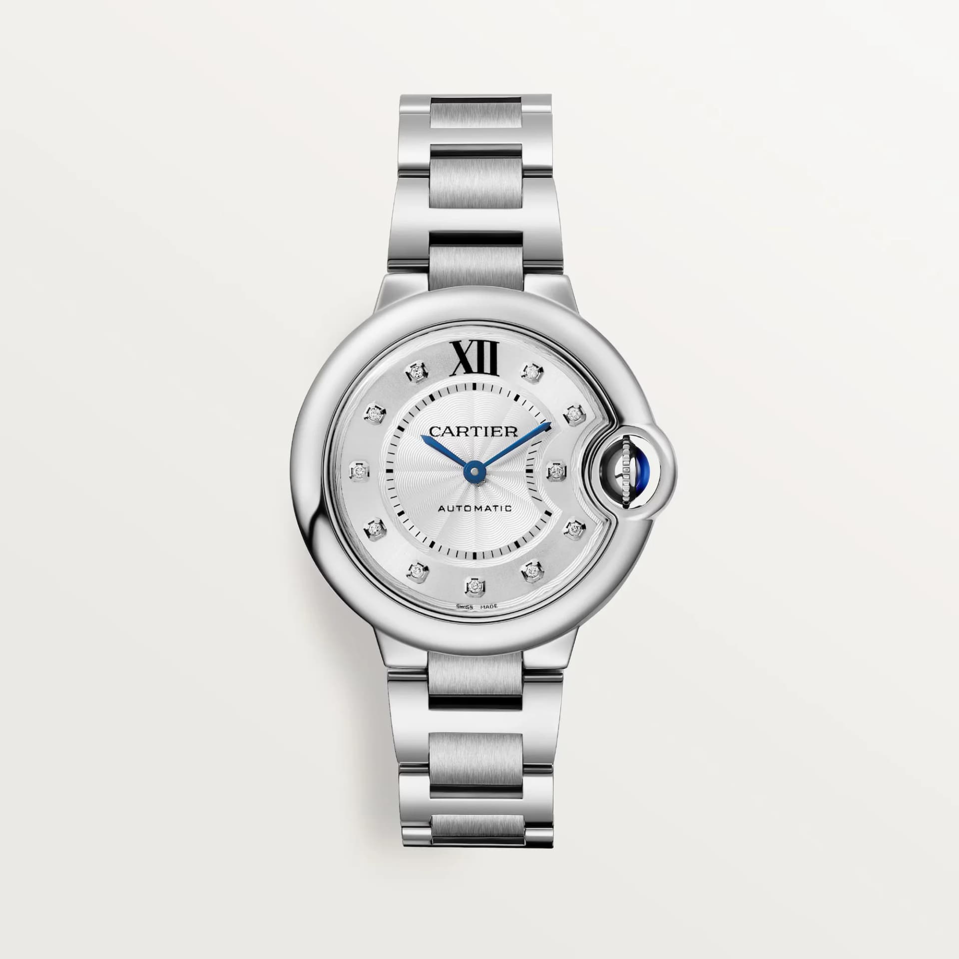 Cartier Ballon Bleu de Cartier 33 mm – Çelik, Pırlanta, Pırlantalı Kadran 1
