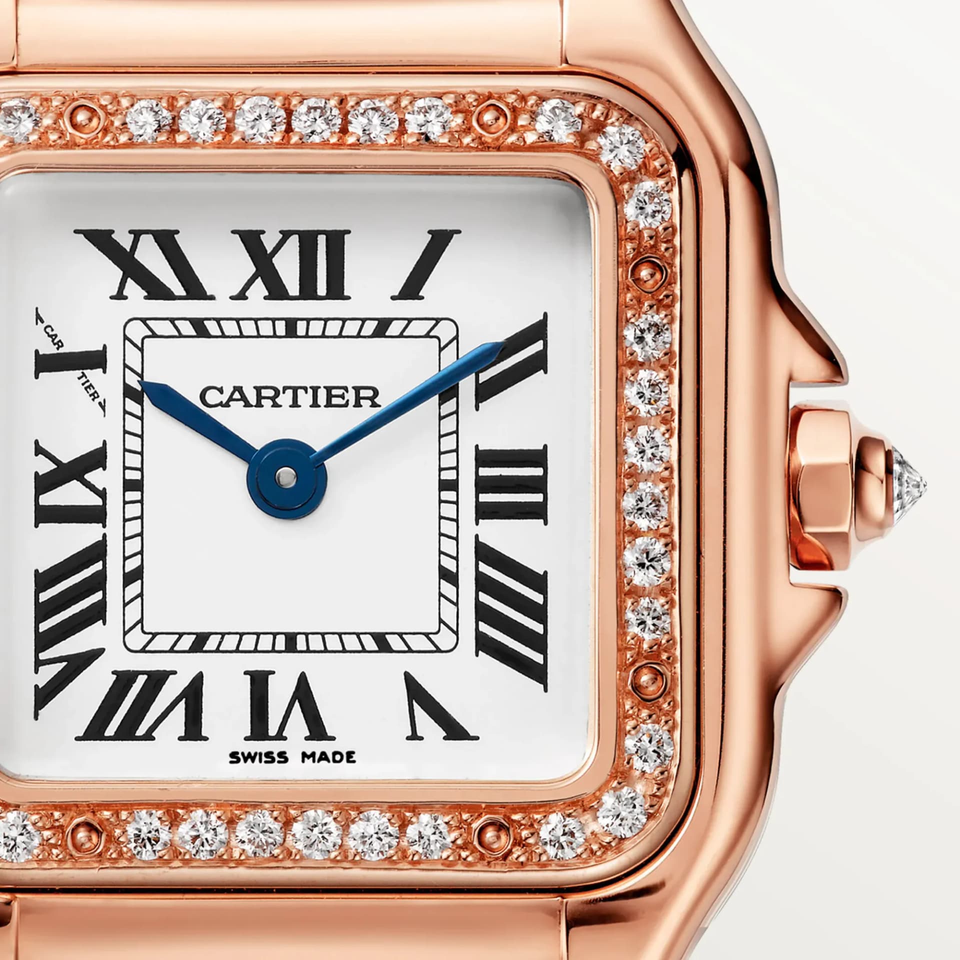 Cartier Panthère de Cartier Small Model – Pembe Altın, Pırlanta, Gümüş Kadran, Çift Tur Bilezik 3