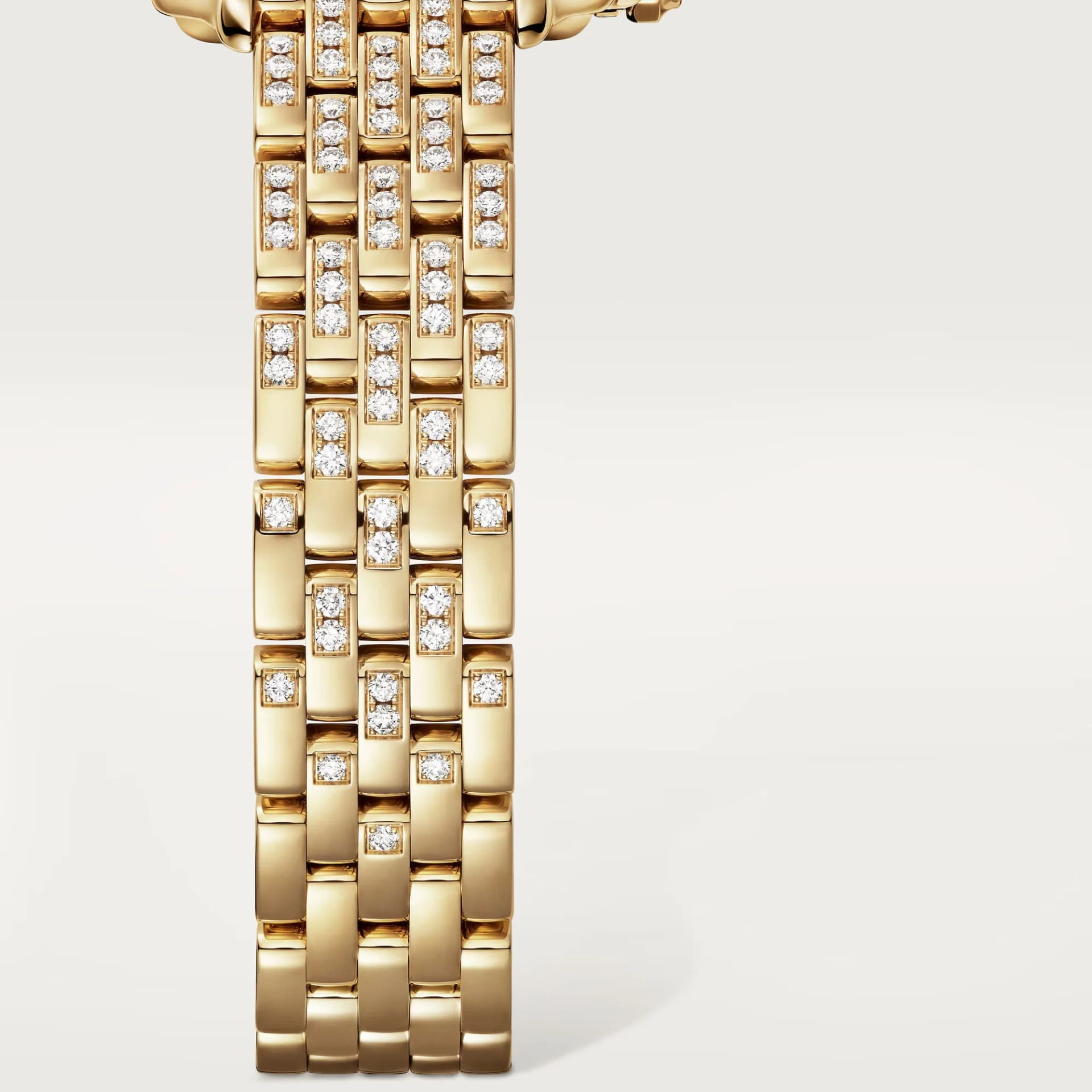 Cartier Panthère de Cartier Small Model – Sarı Altın, Pırlanta, Gümüş Kadran, Pırlantalı Bilezik 2