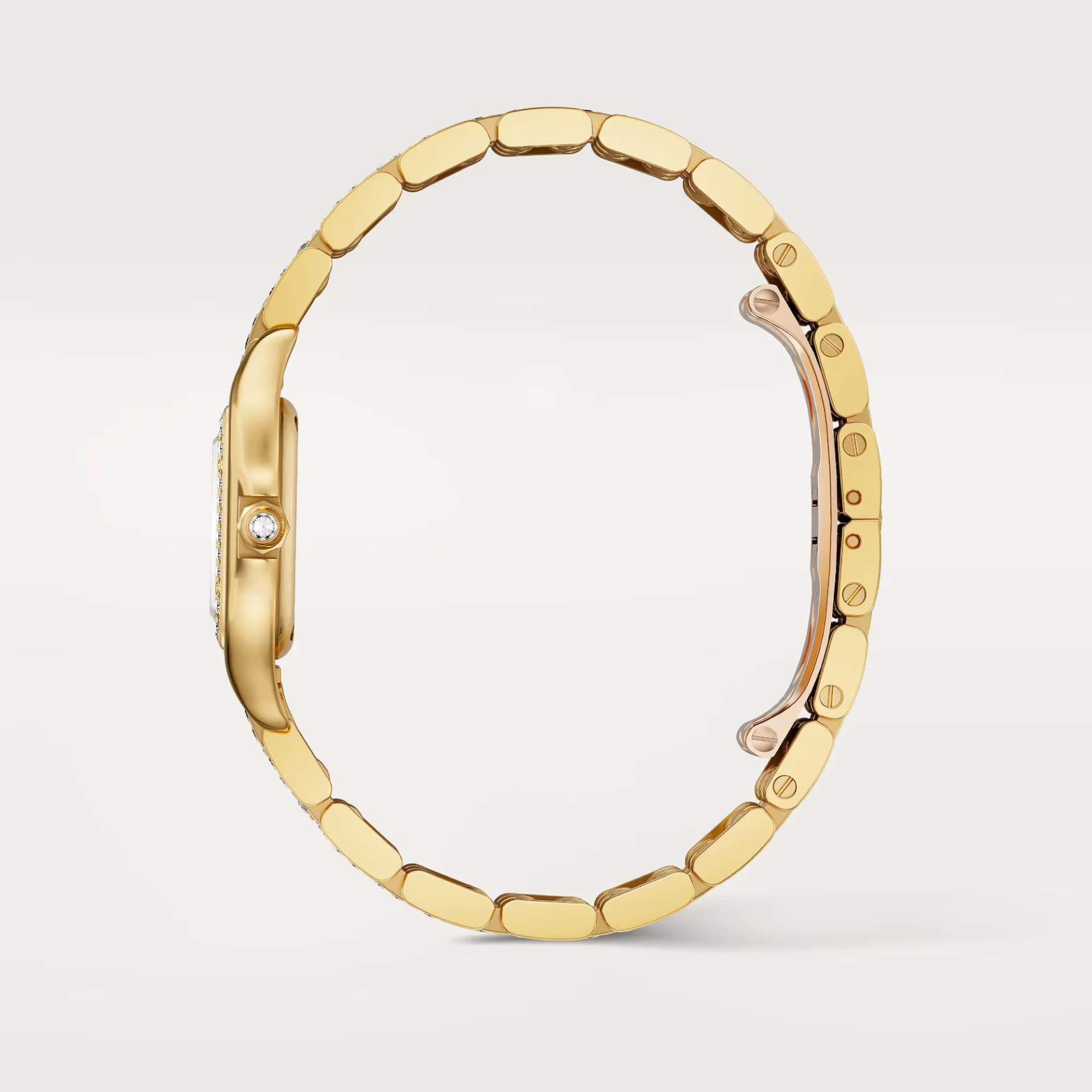 Cartier Panthère de Cartier Small Model – Sarı Altın, Pırlanta, Gümüş Kadran, Pırlantalı Bilezik 3