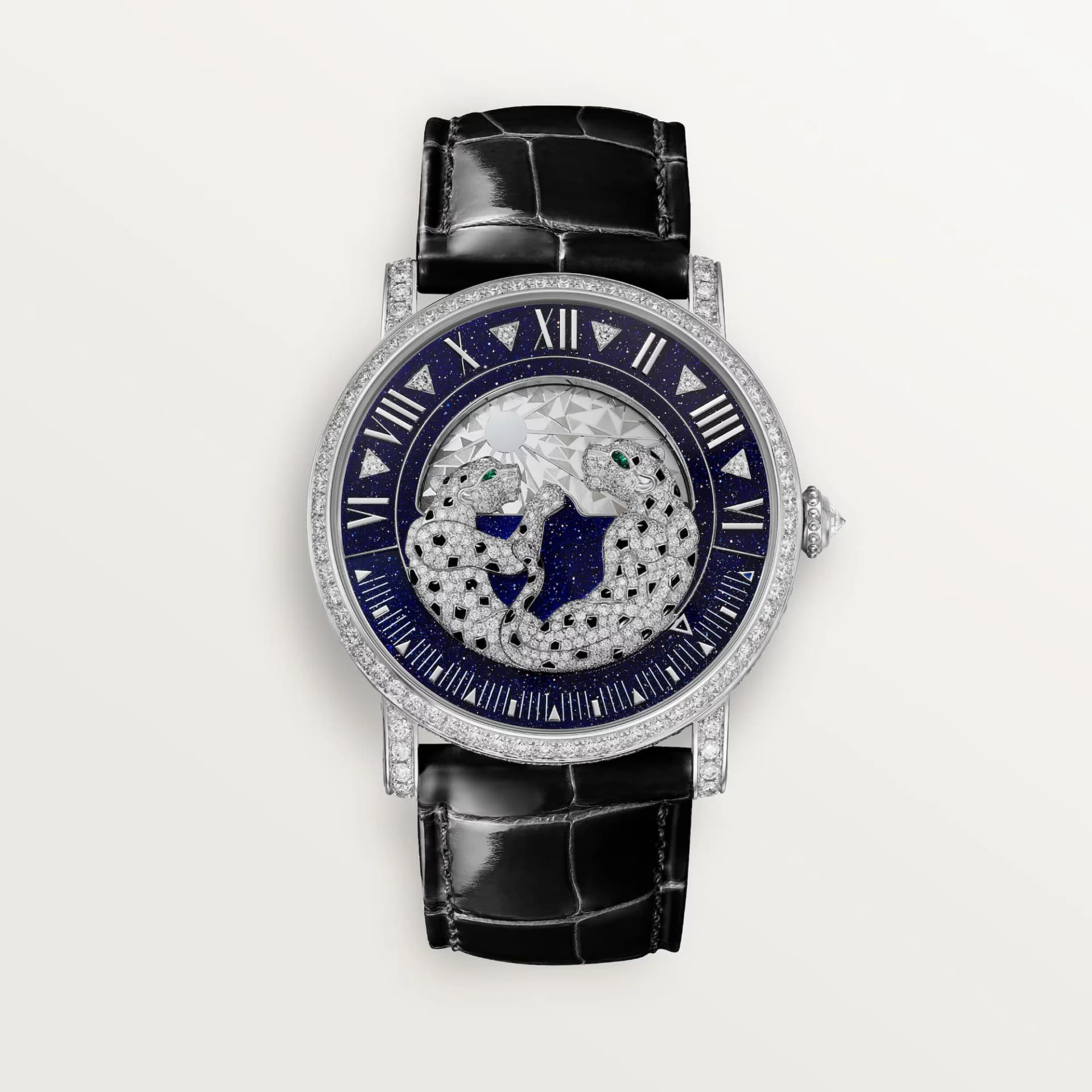 Cartier Panthère Jewelry Watch 40 mm – Beyaz Altın, Mavi Aventurin Cam 1