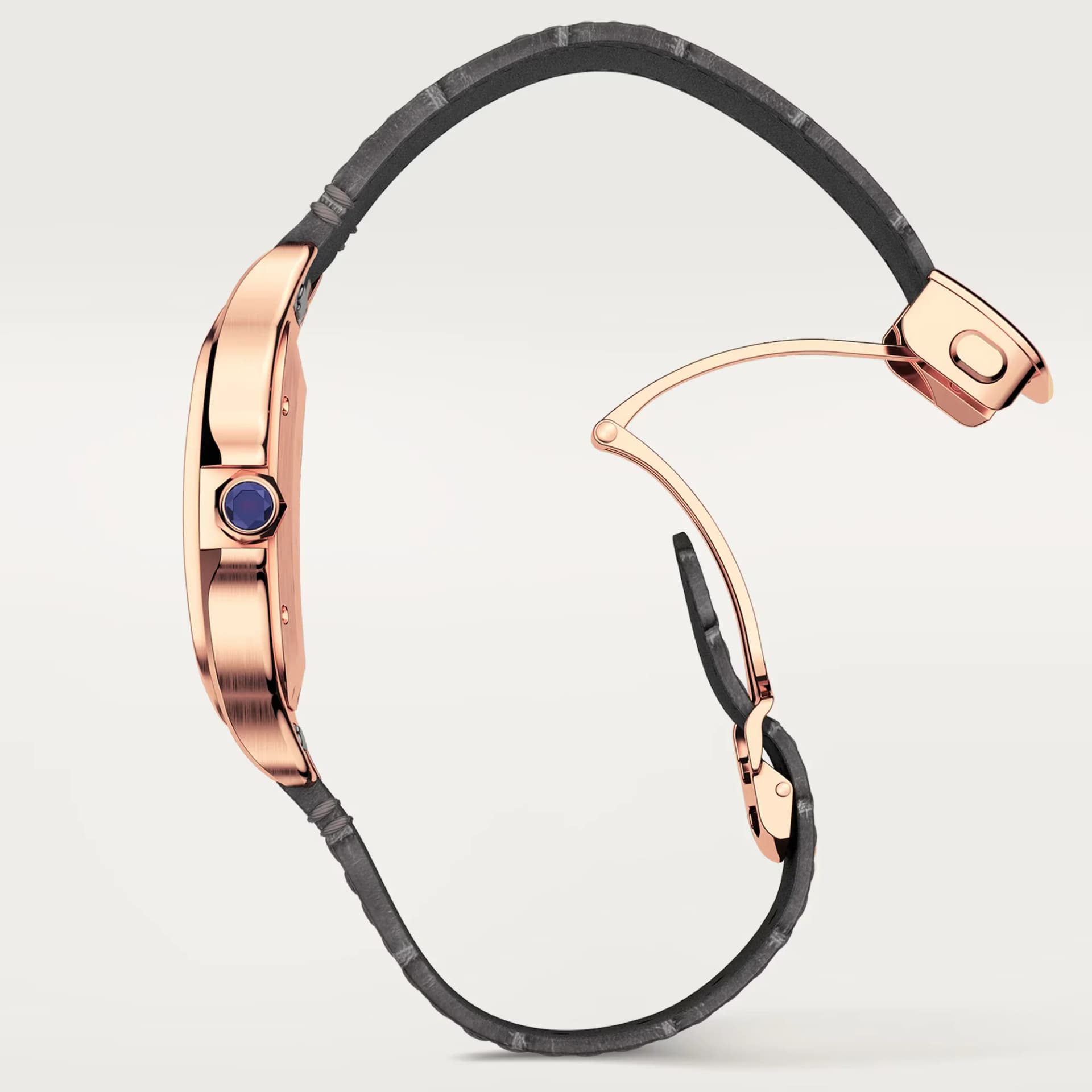 Cartier Santos de Cartier Large Model – Pembe Altın, Timsah Derisi Kayış 3