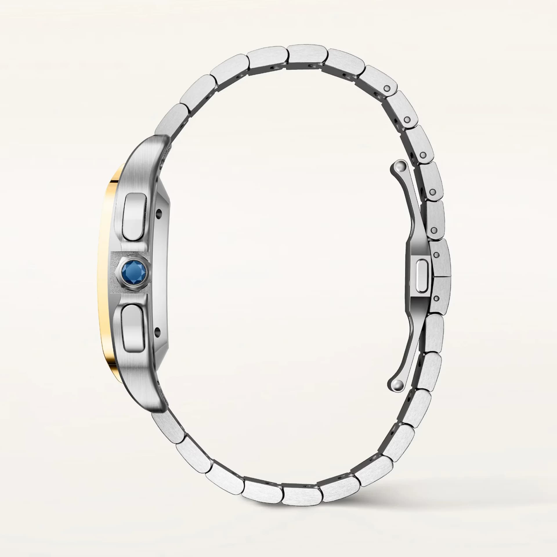 Cartier Santos de Cartier Large Model – Sarı Altın, Çelik, Bilezik ve Kayış 2