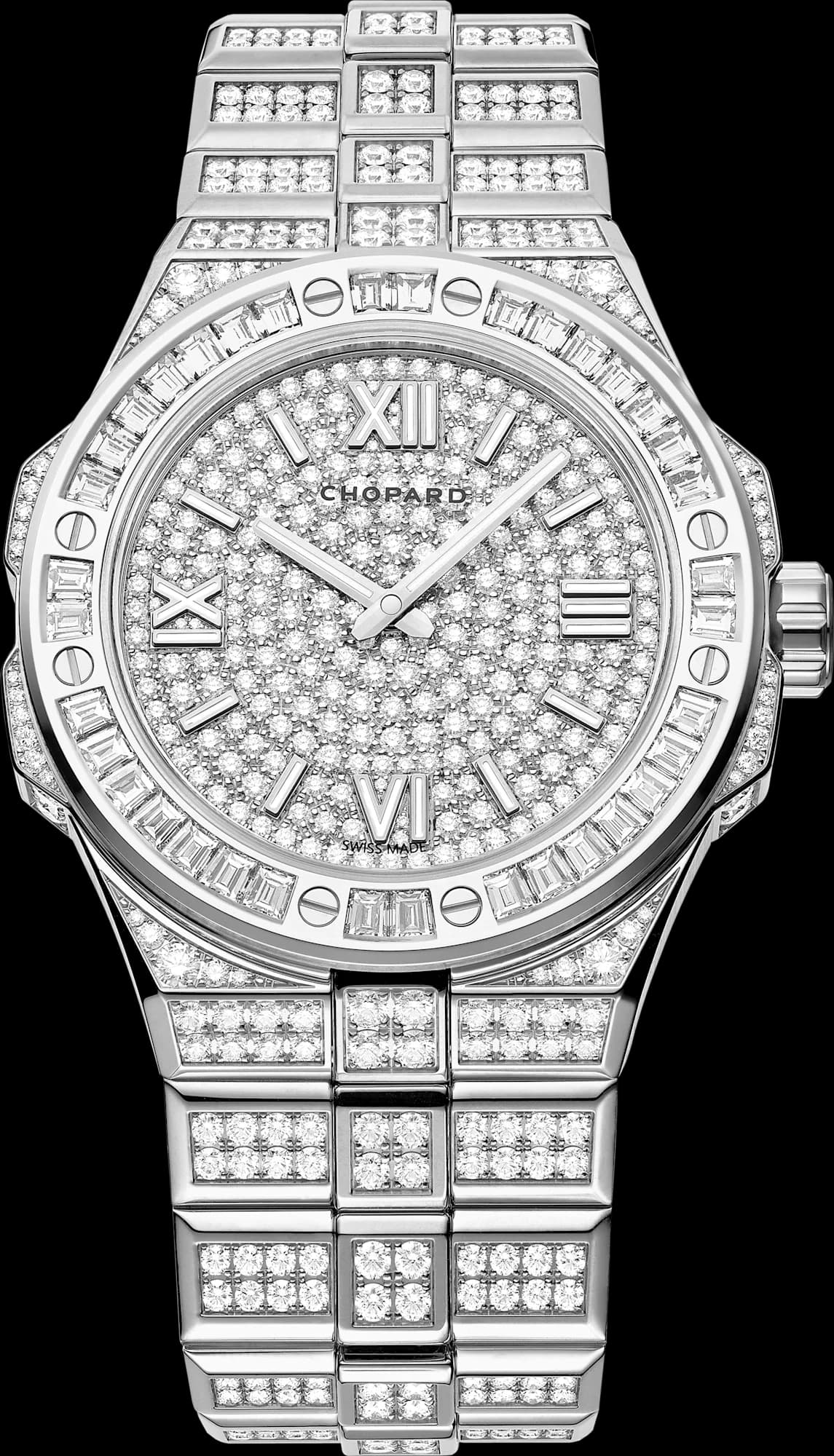 Chopard Alpine Eagle 41 – Beyaz Altın, Pırlanta Paveli Kadran, Pırlanta Çerçeve, Pırlantalı Kasa 1