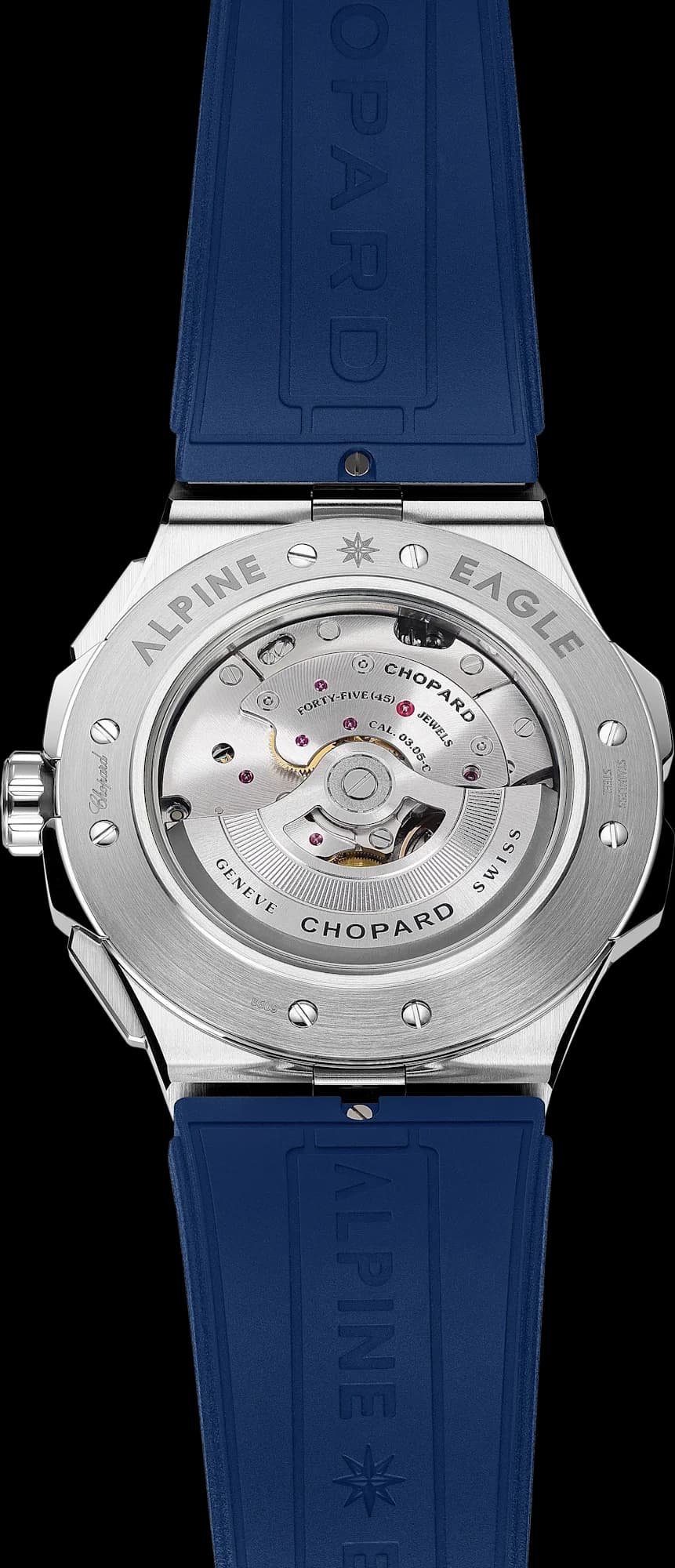 Chopard Alpine Eagle XL Chrono – Çelik, Mavi Kadran, Mavi Kauçuk Kayış ve Metal Bilezik 2