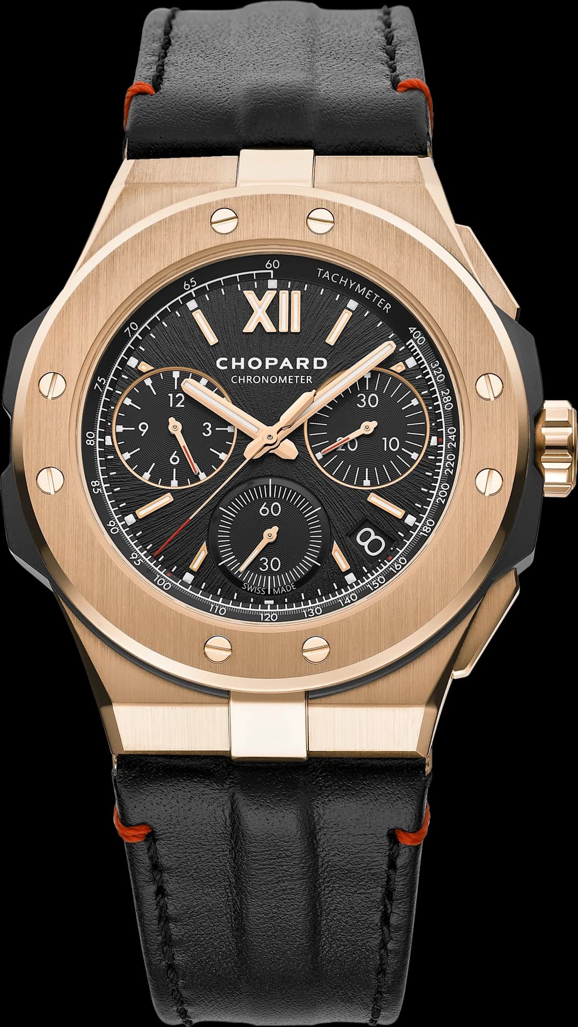 Chopard Alpine Eagle XL Chrono – Titanyum ve Pembe Altın, Siyah Kadran 1