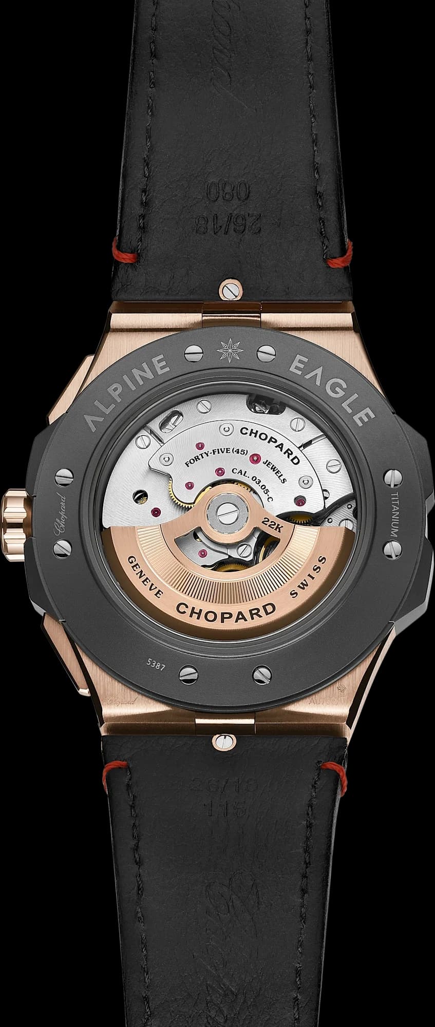 Chopard Alpine Eagle XL Chrono – Titanyum ve Pembe Altın, Siyah Kadran 2