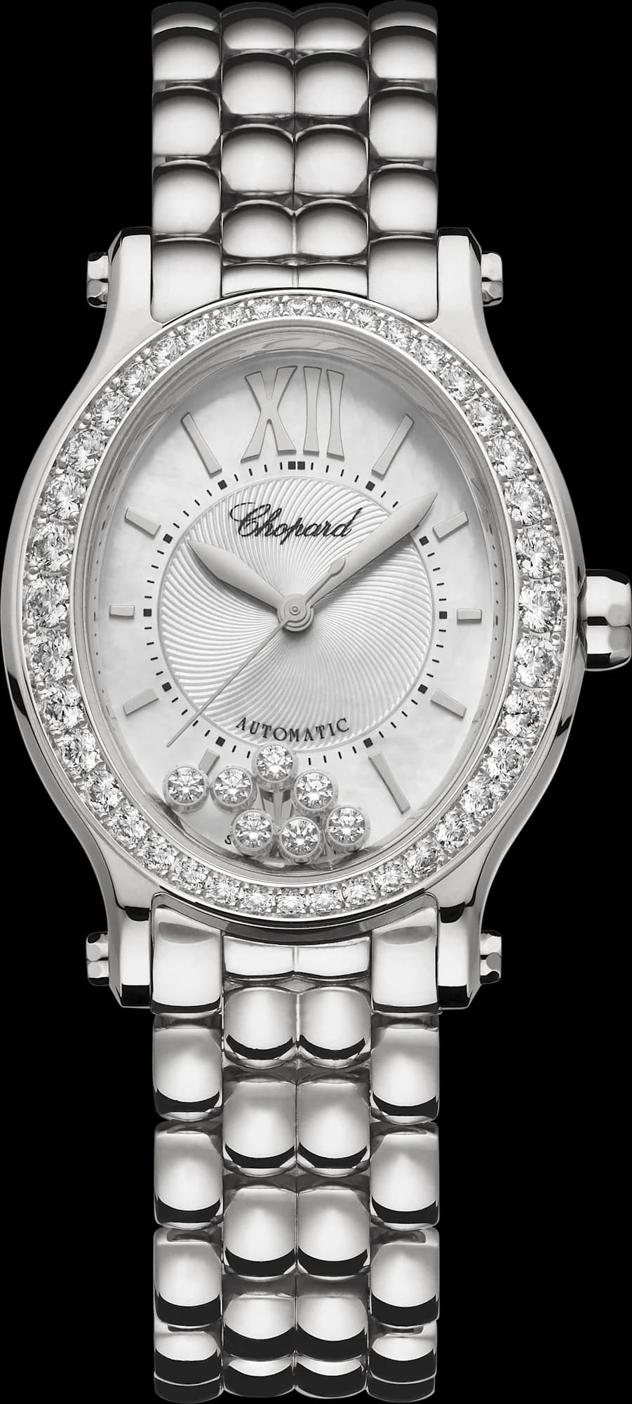 Chopard Happy Sport 29 x 31 mm – Çelik, Gümüş Kadran, Çelik Bilezik, Pırlanta Çerçeve 1