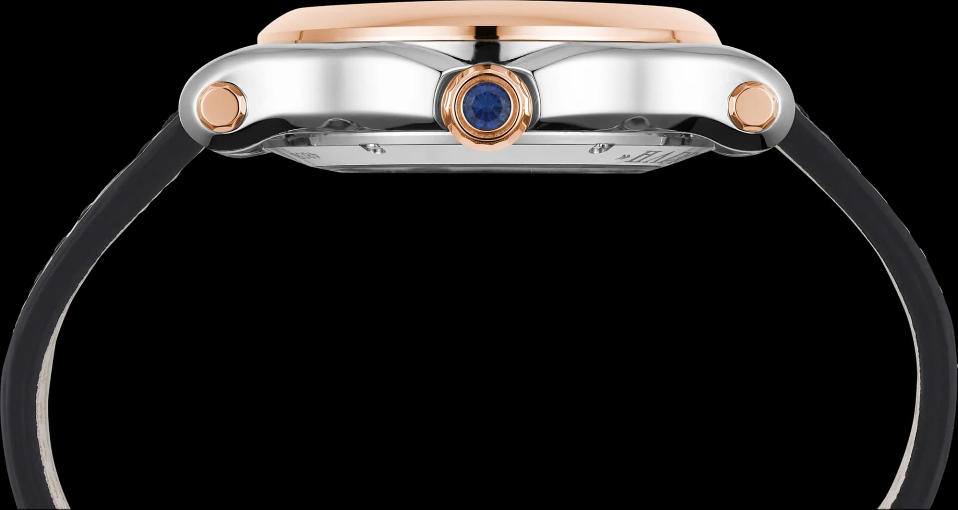 Chopard Happy Sport 36 mm – Çelik ve Pembe Altın, Sedef Kadran, Siyah Timsah Derisi Kayış 3