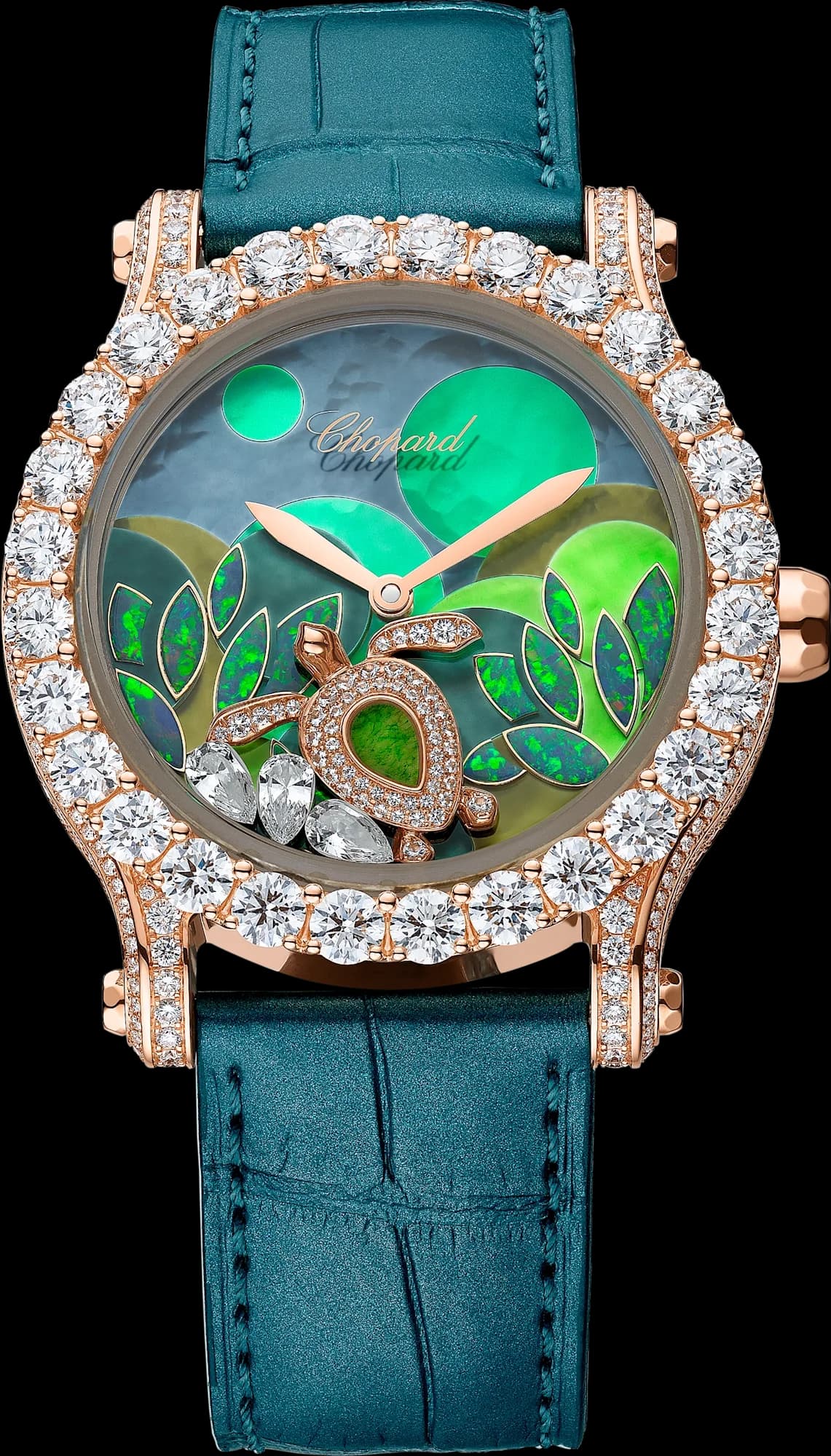 Chopard Happy Sport Métier d'art – Pembe Altın, Opal ve Sedef Kakma Kadran 1